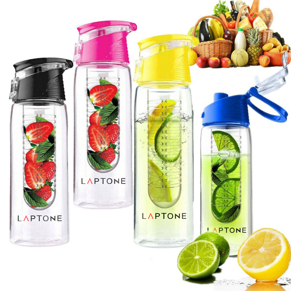 FRUIT INFUSION INFUSING INFUSER DRINK WATER BOTTLE SPORTS GYM HEALTH MAKER 800ML