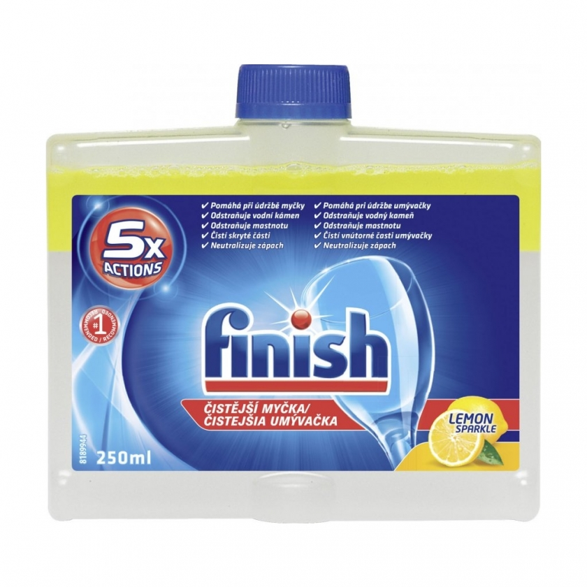 Finish Dishwasher Cleaner Lemon 2 x 250ml Bottles Descales Your