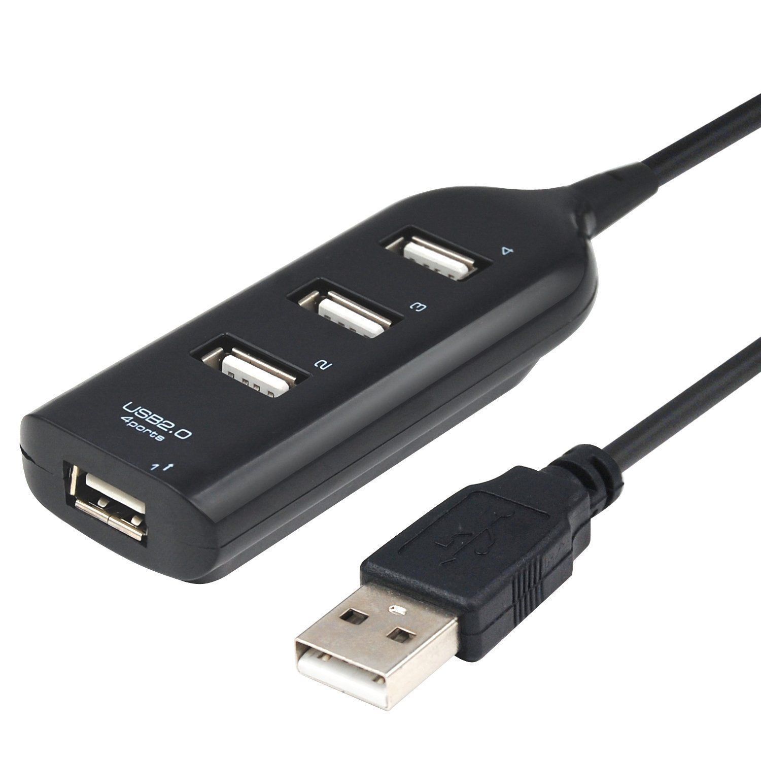 High Speed 4 Port Usb Hub 20 Multi Splitter Expansion Desktop Pc Laptop Adapter Ebay 