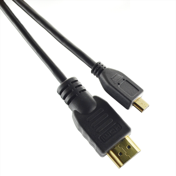 1M Premium Micro HDMI to Standard HDMI Cable Lead for Most Phone, HDTV