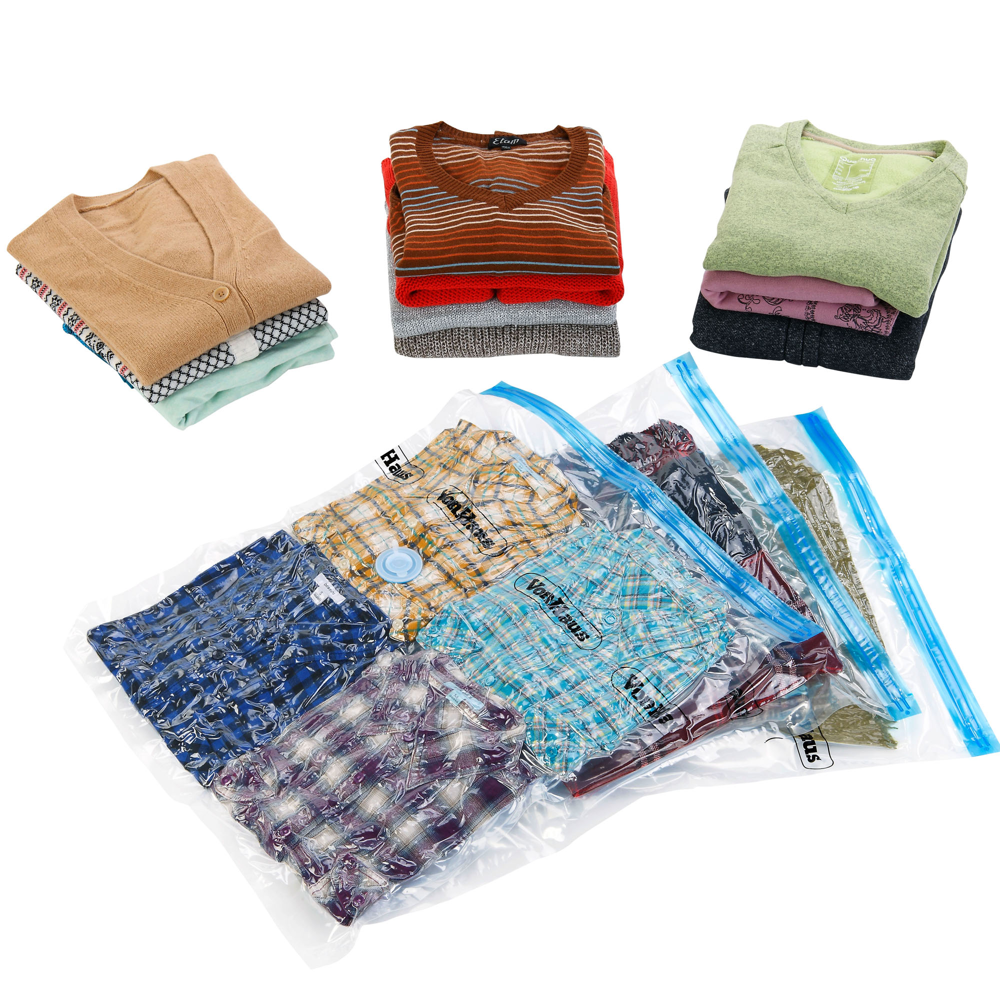 VonHaus 12 x Assorted Vacuum Compressed Space Saving Storage Bags eBay