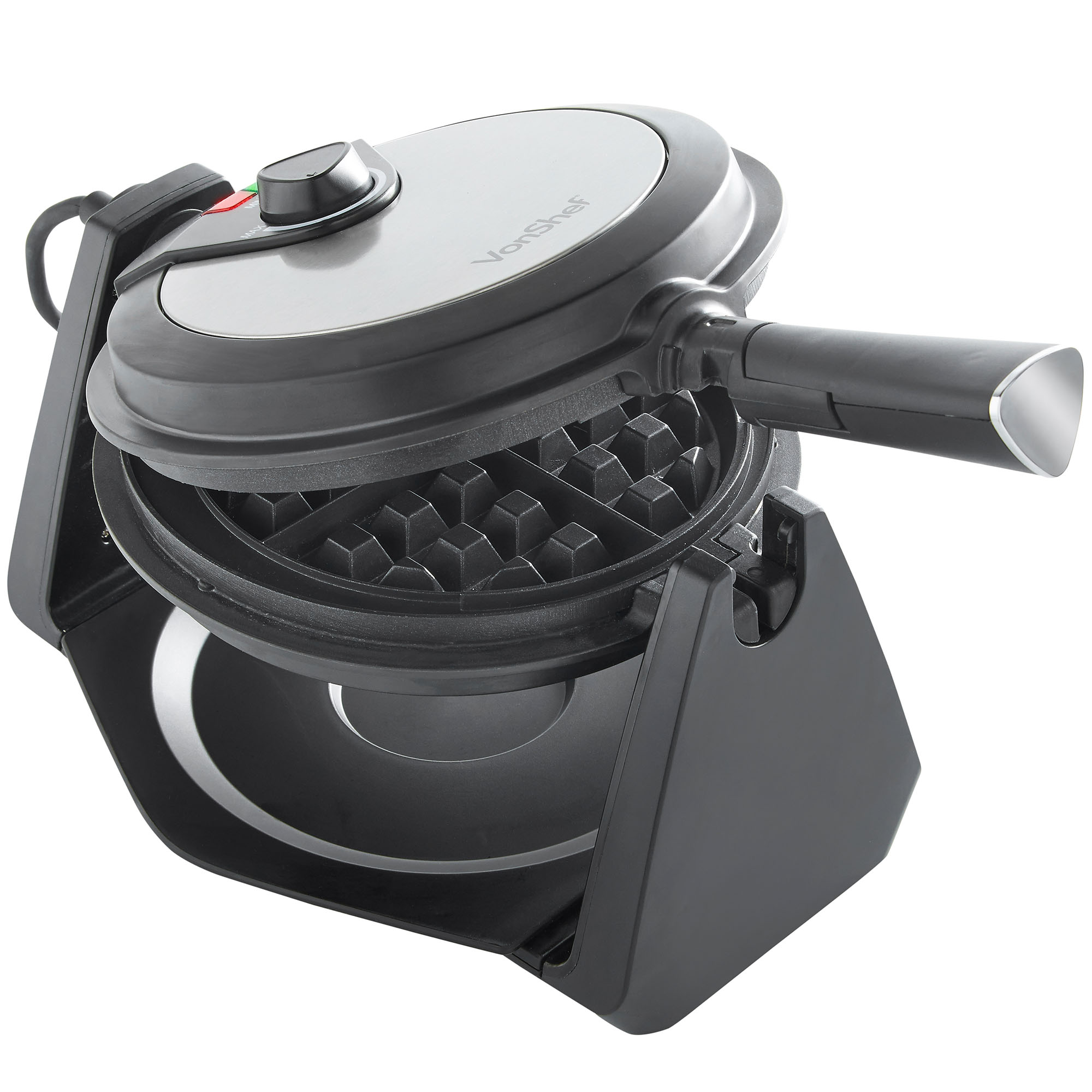 VonShef Rotating Waffle Maker Machine Iron Rotary Belgian Quad