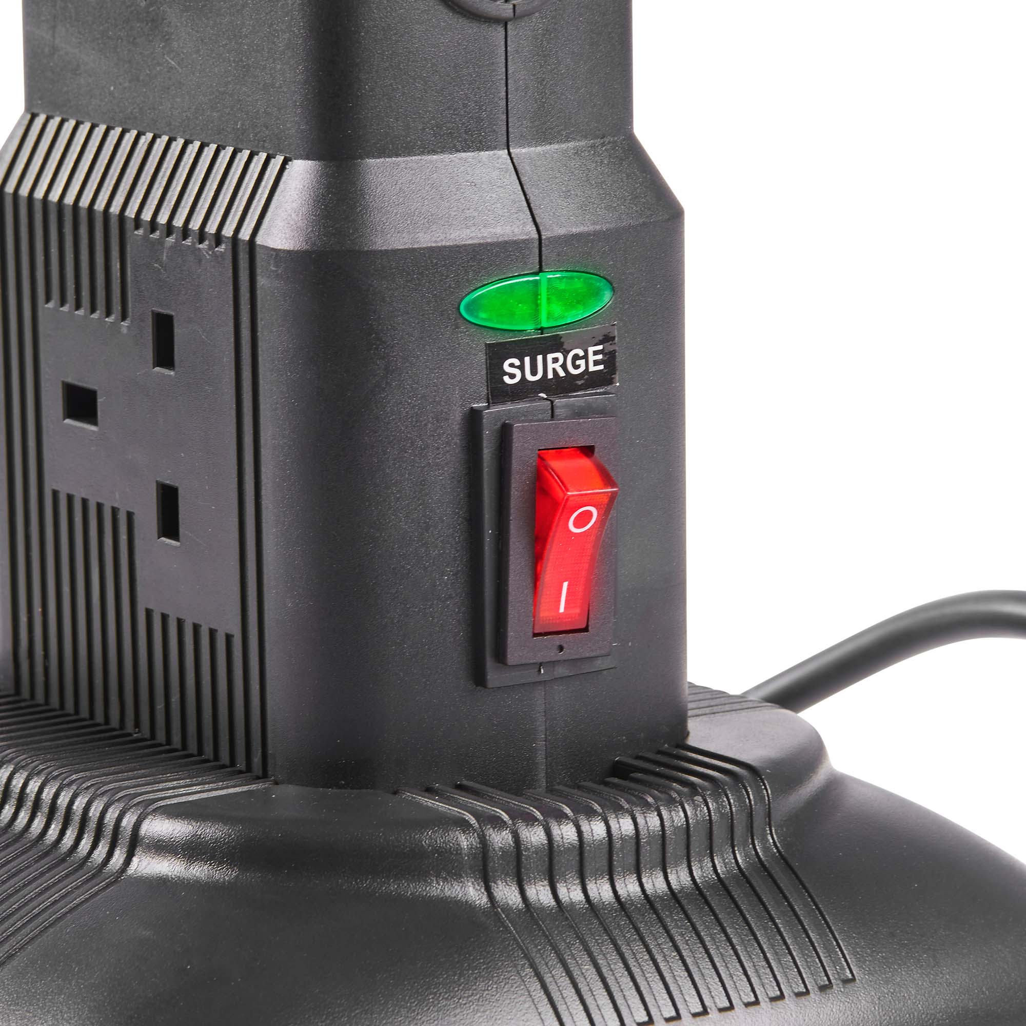 VonHaus Tower Extension Lead 10 Socket + 2 USB With Surge Protection eBay