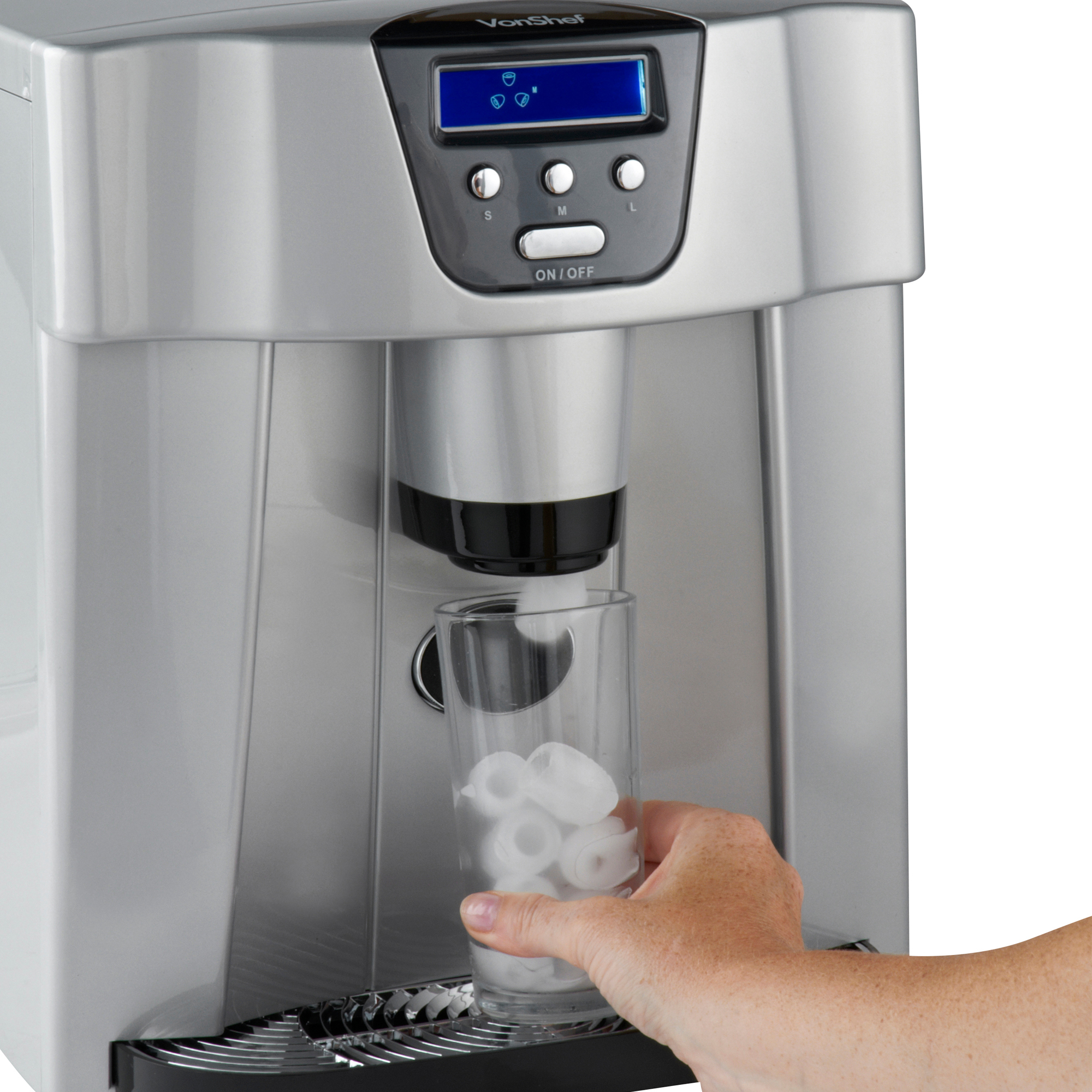 VonShef Digital Ice Maker and Dispenser Machine with LCD Display ...