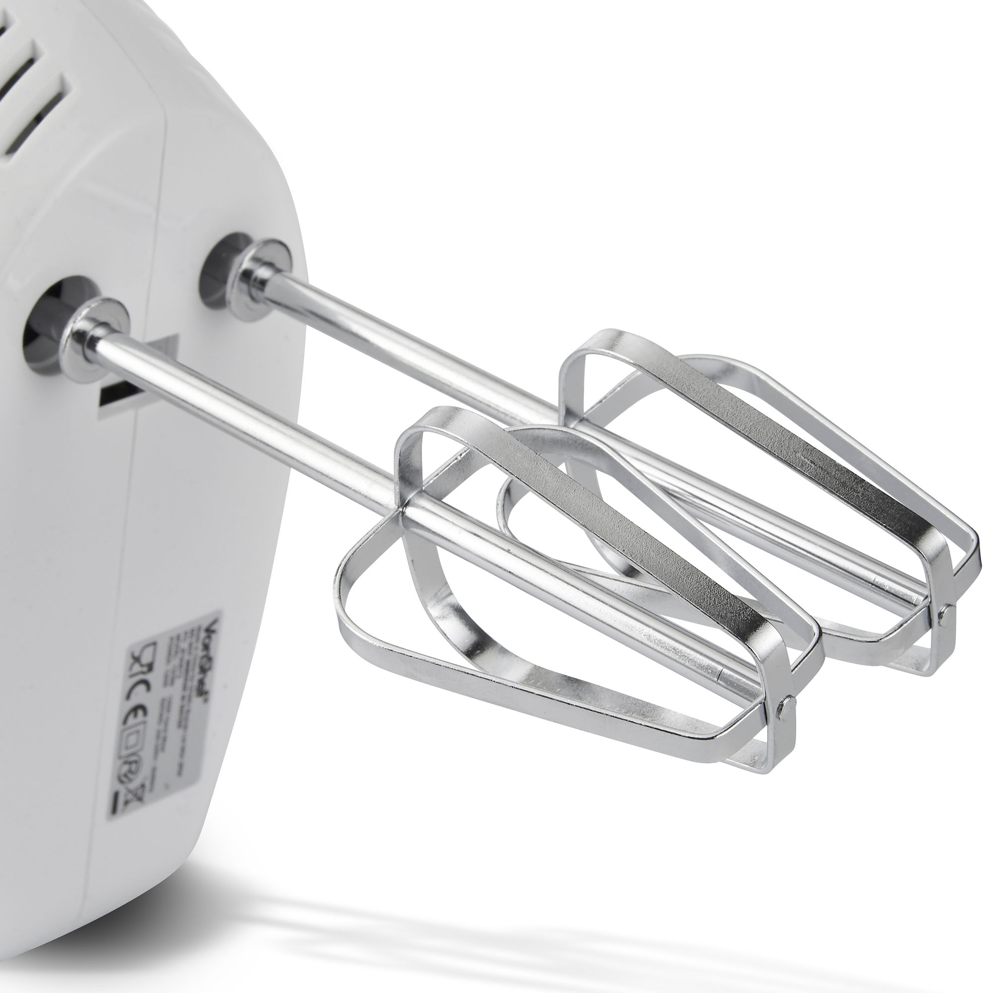 VonShef Food Mixer Hand Electric Chrome Beaters 5 speeds 120W White eBay