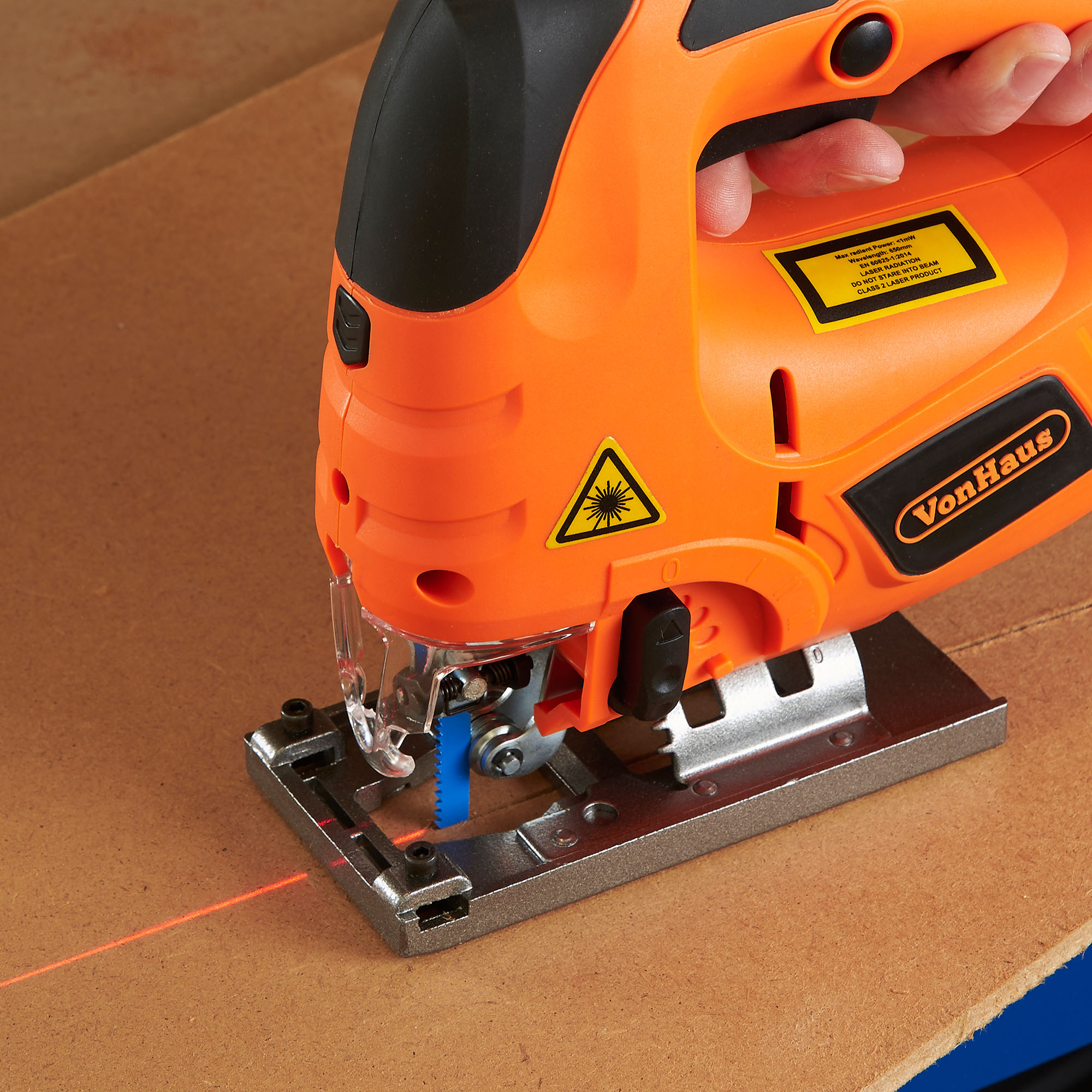 VonHaus 800W Pendulum Jigsaw Laser Guide Variable Speed Aluminium Base