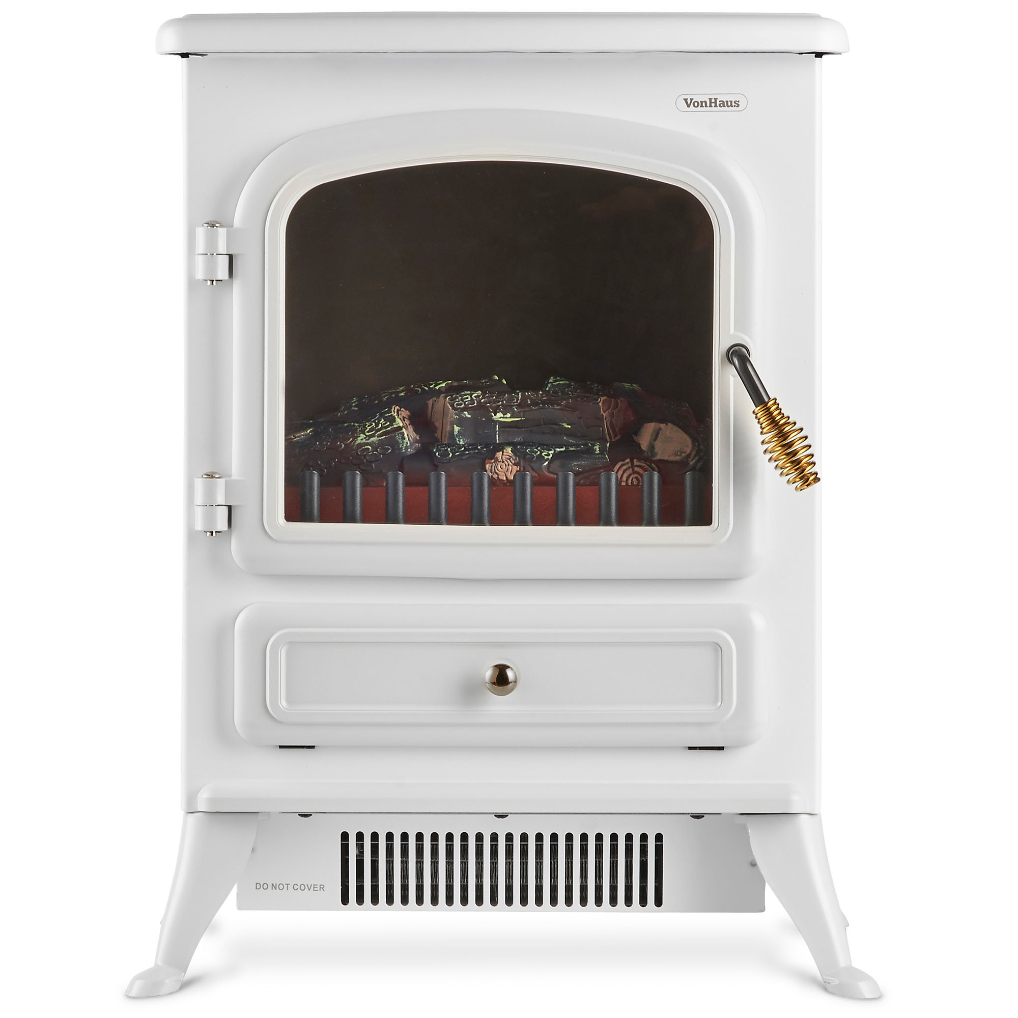 VonHaus 1850W Portable Electric Stove Heater Log Burning Effect