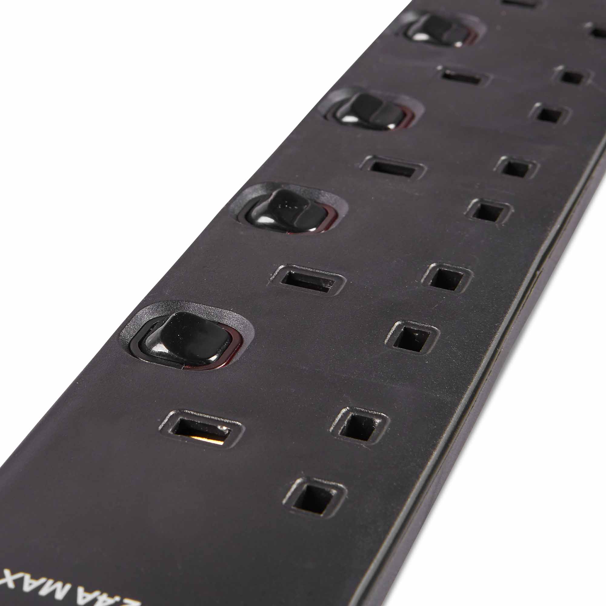 VonHaus Extension Lead with USB Individual Switch 6 Socket Surge Protection 5056115710155 eBay