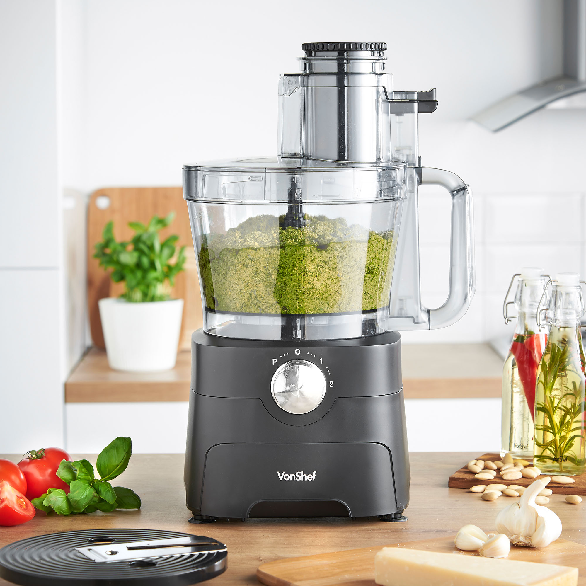 VonShef 1000W Food Processor Blender Chopper Mixer Smoothie Maker Dough Blade eBay