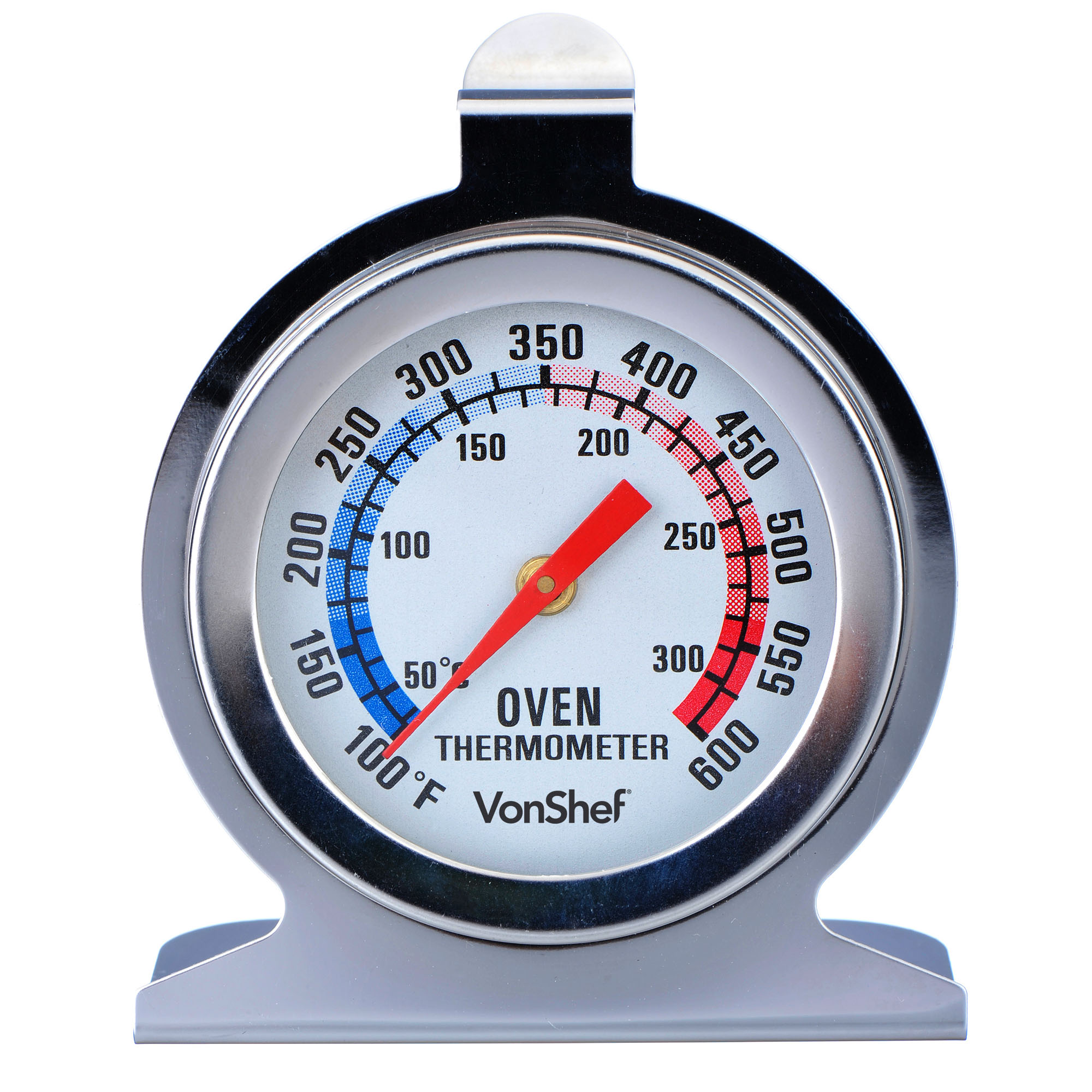 VonShef Stainless Steel Cooker Oven Thermometer Free Standing Hanging