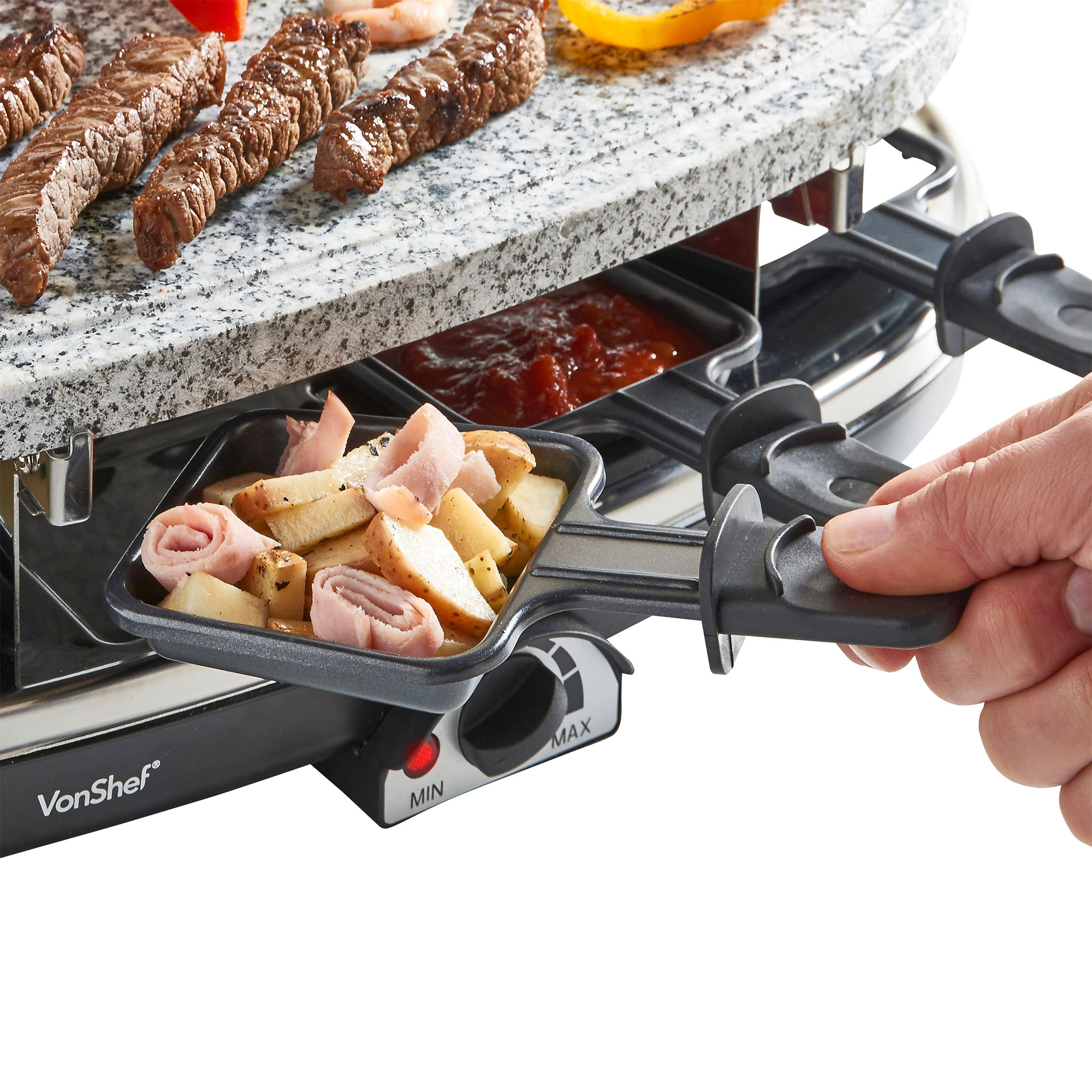 3 in 1 hot stone grill and raclette