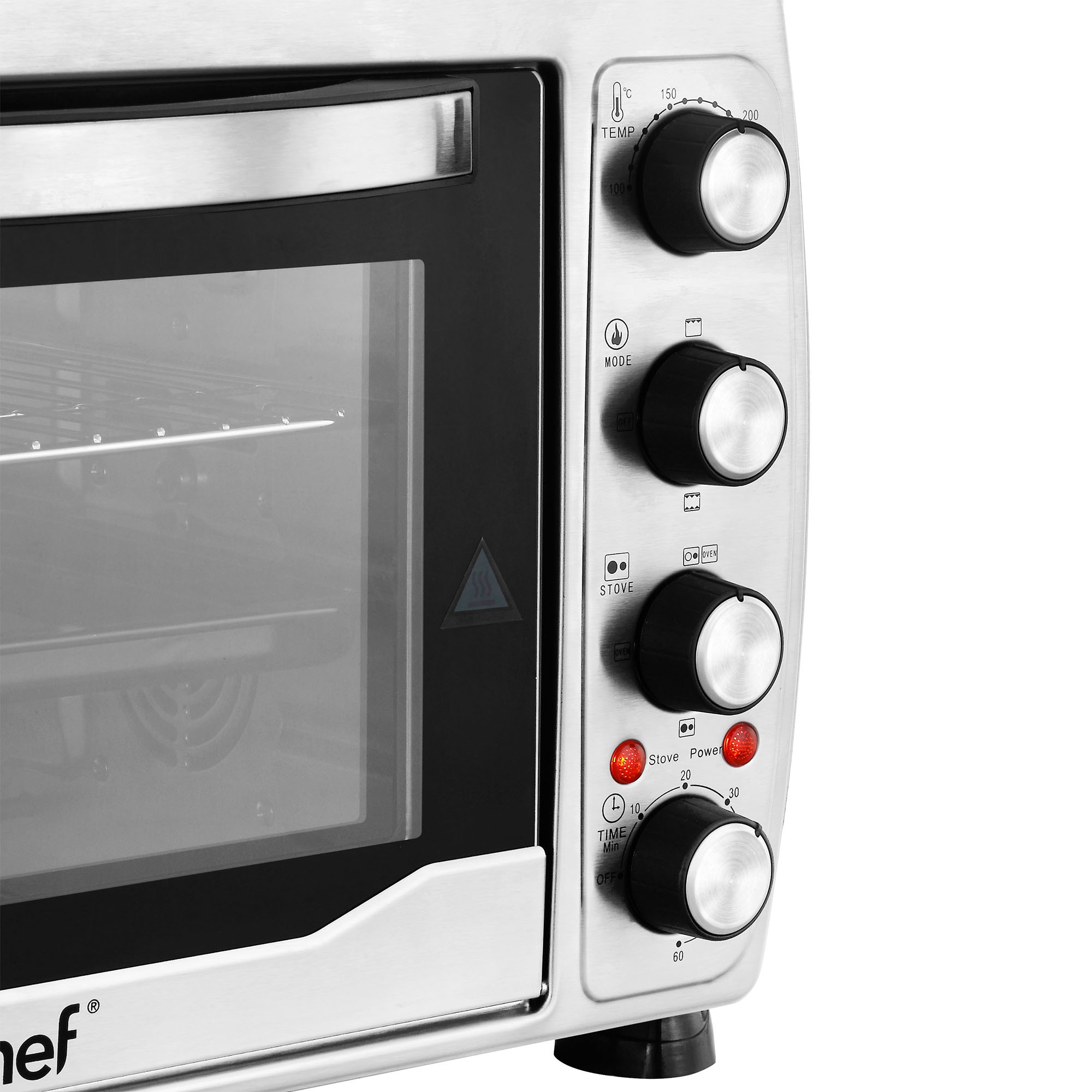 VonShef Mini Oven 36L Grill Convection Electric Double Hob Hotplate