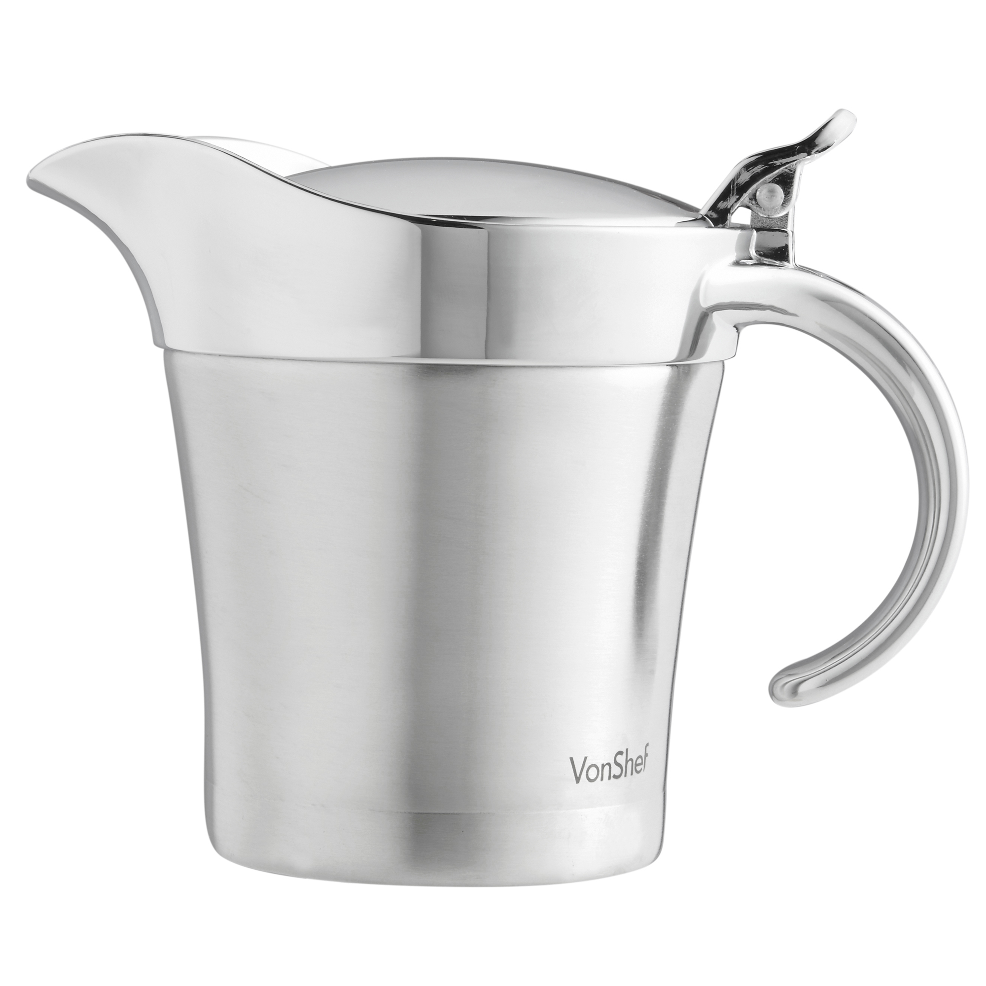VonShef Stainless Steel Gravy Sauce Boat Jug Double Insulated Pourer