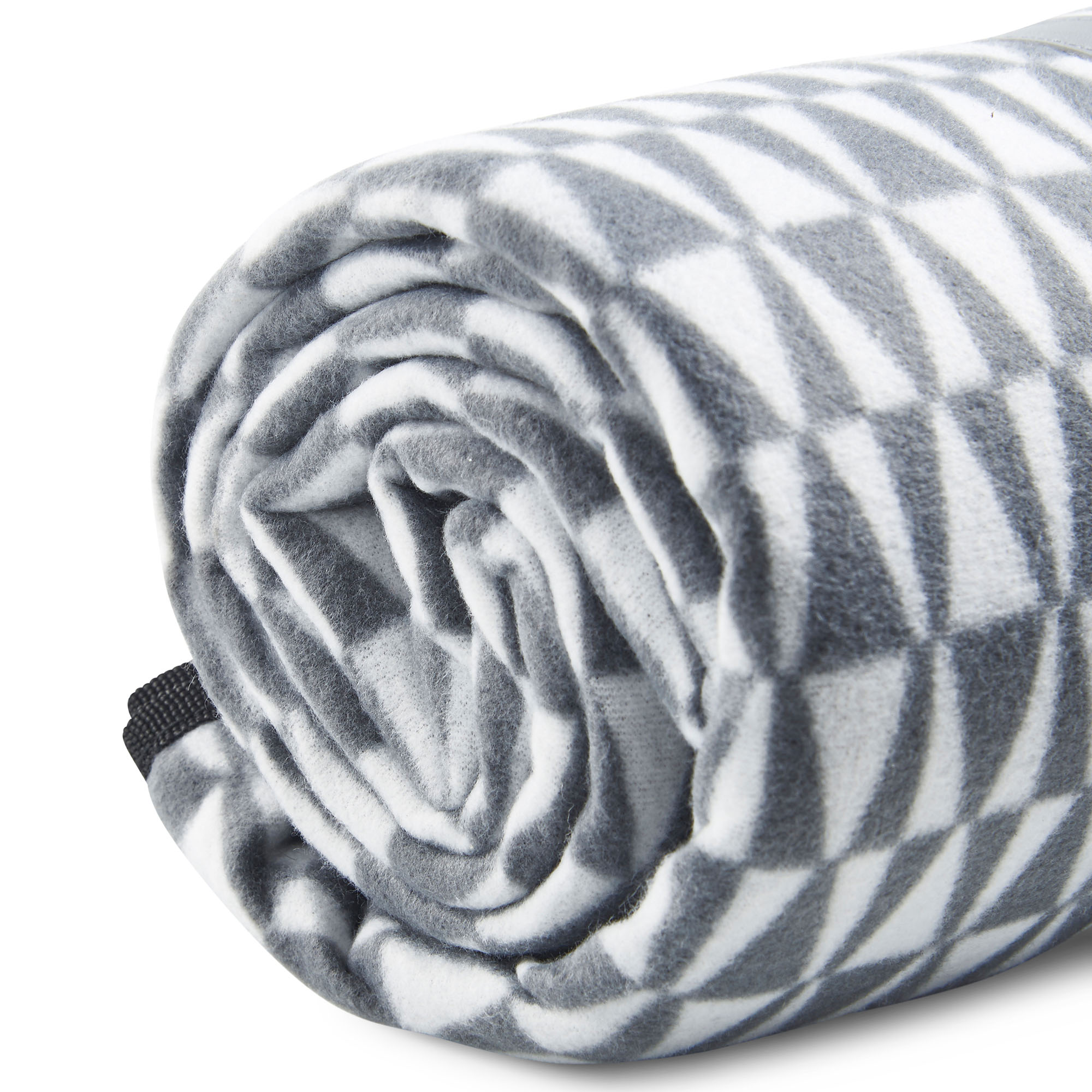 VonShef Grey Geo Picnic Blanket Waterproof Extra Large Fleece Carrier