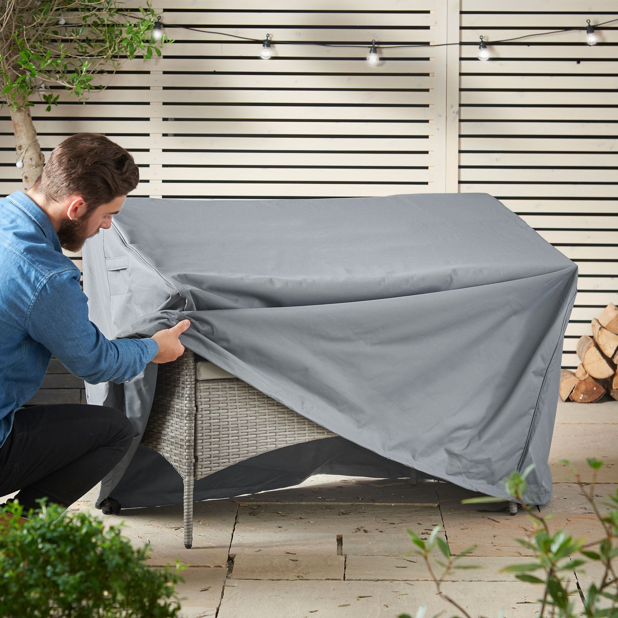 VonHaus Durable Waterproof 2 Seater Garden Patio Furniture Bench Seat