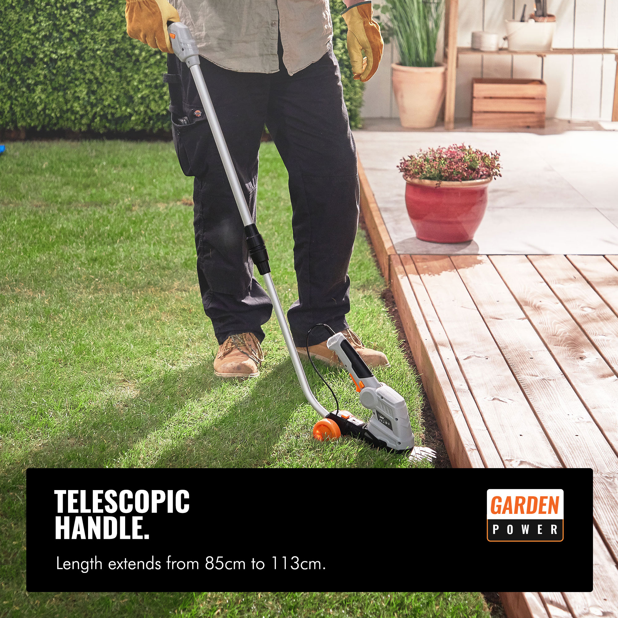 VonHaus 7.2V 2 in 1 Grass & Hedge Trimmer Battery Powered Cordless