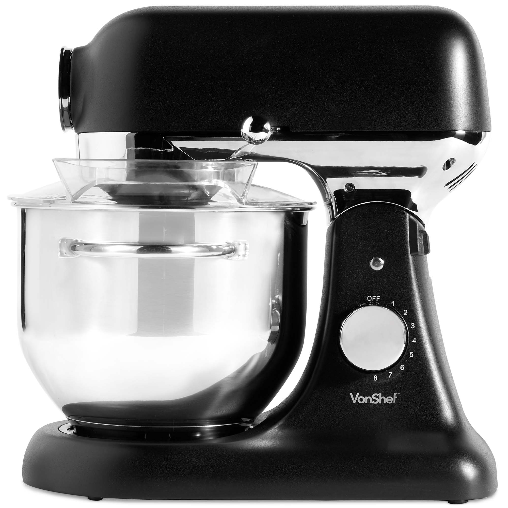 VonShef 1200W Electric Food Stand Mixer 8 Speed Setting Beater Dough