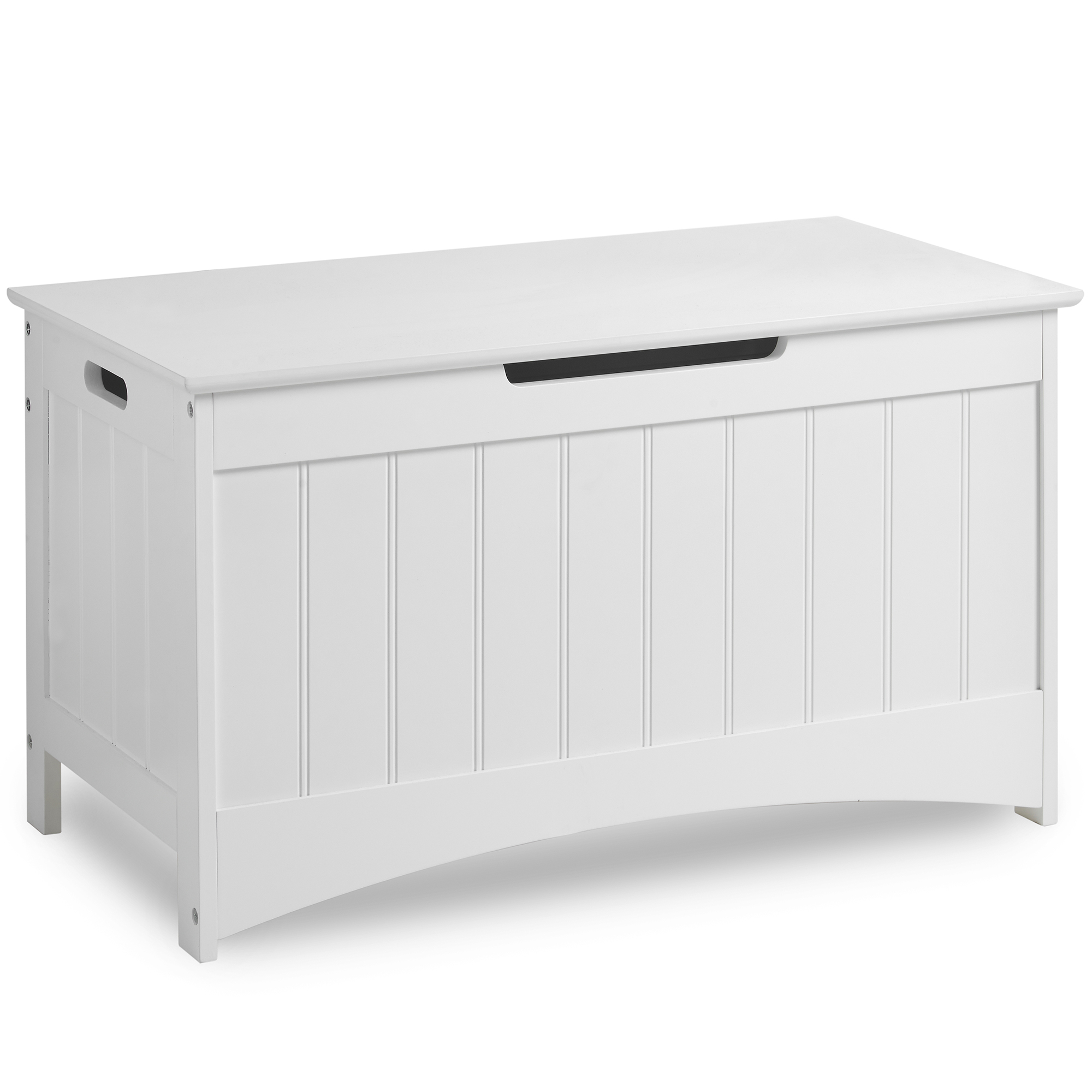 VonHaus Colonial Toy Box Classic White Storage Chest easyopen Children