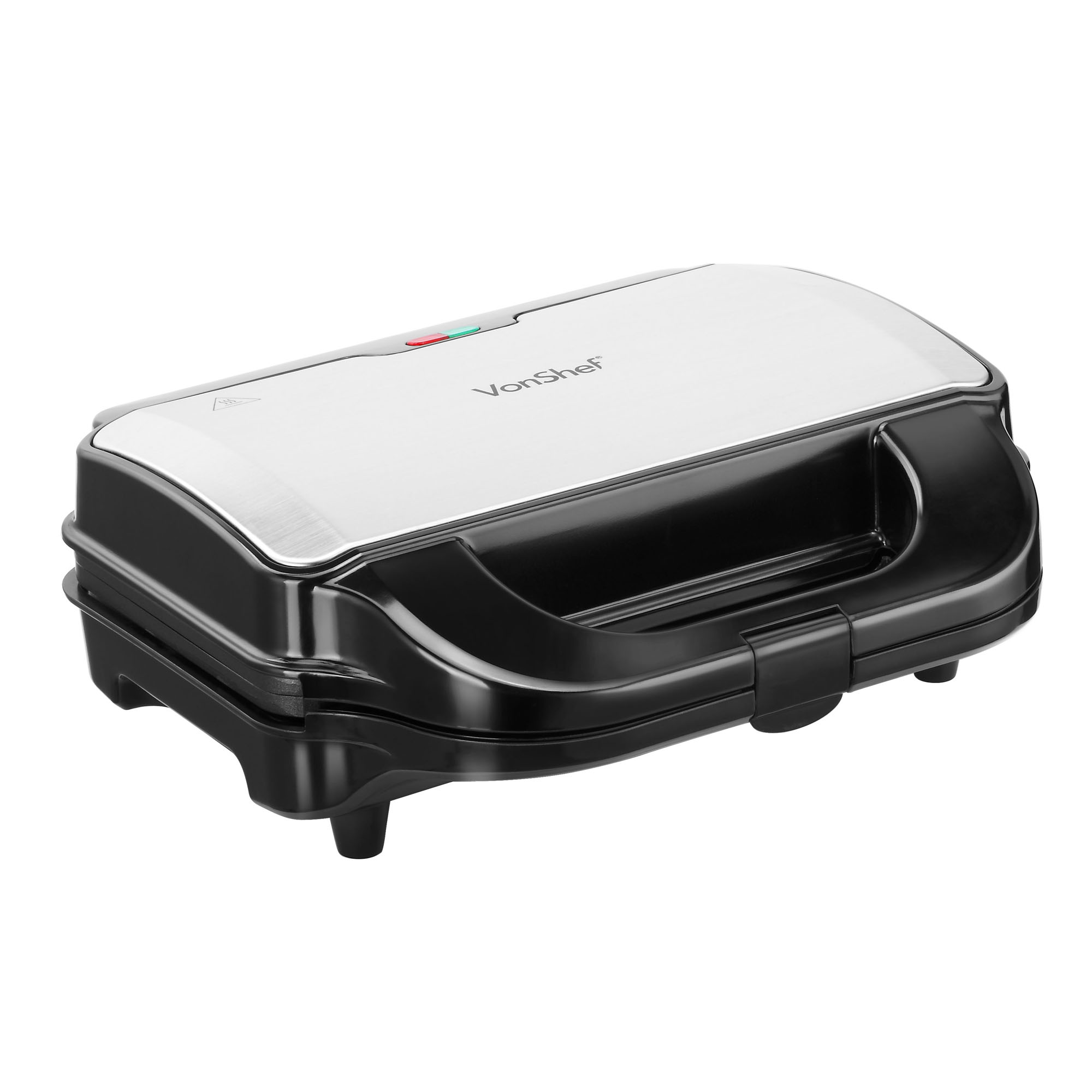 VonShef Sandwich Toaster Waffle Maker Iron Toastie Machine Toasty 2 in