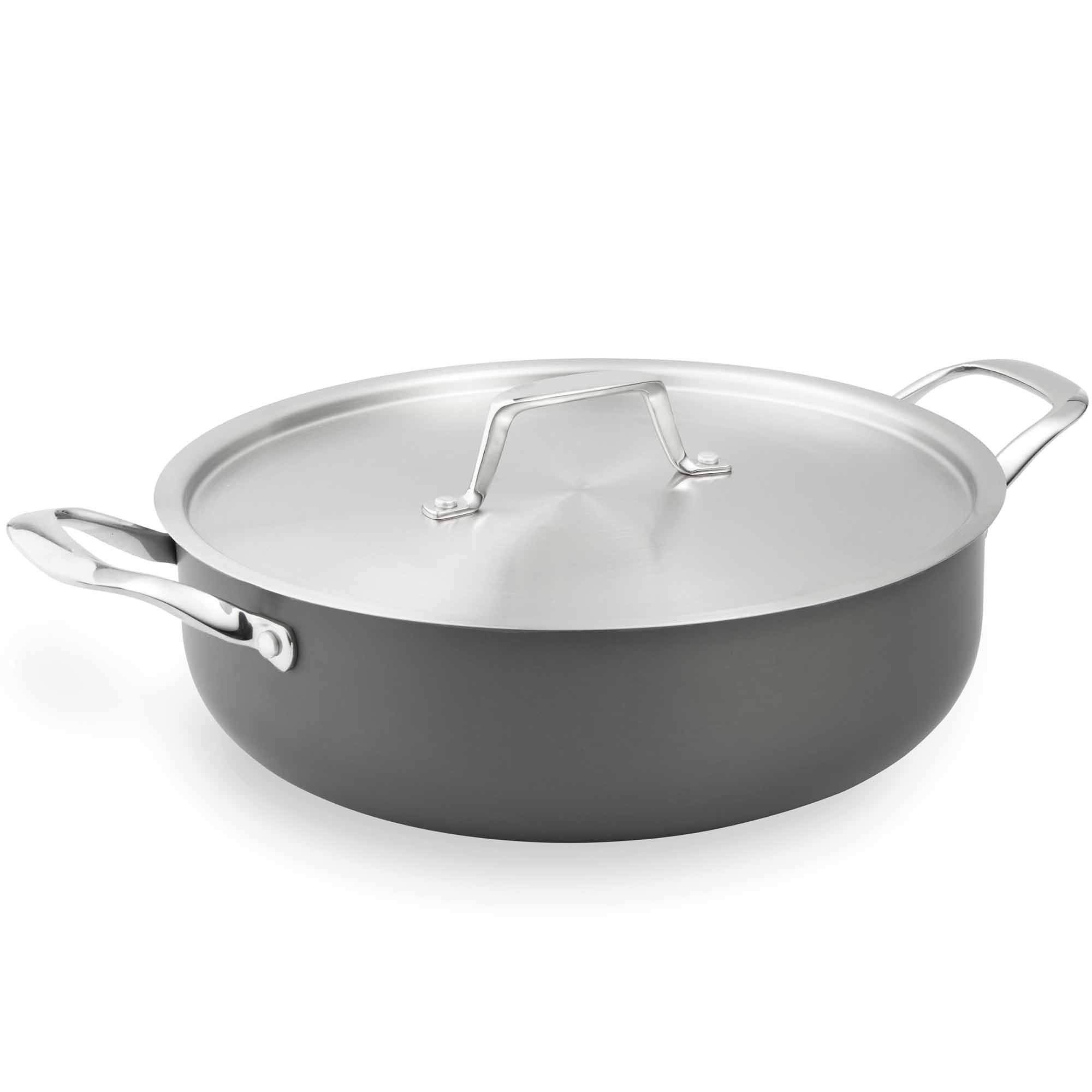 Vonshef 28cm Hard Anodised Shallow Casserole Dish Lid Non Stick Induction Safe Ebay