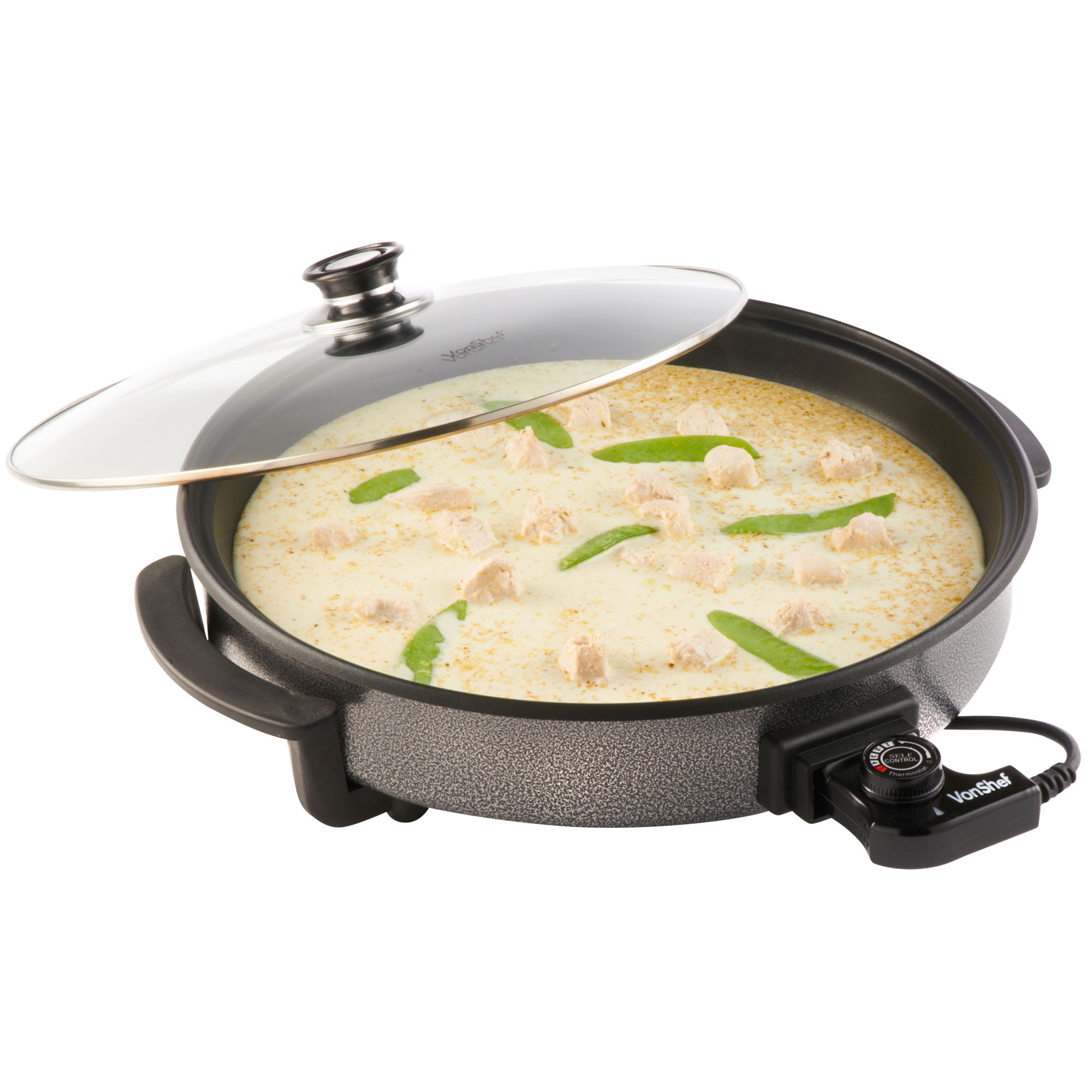 VonShef Multi Cooker Pot Electric Frying Pan with Large 42cm Diameter
