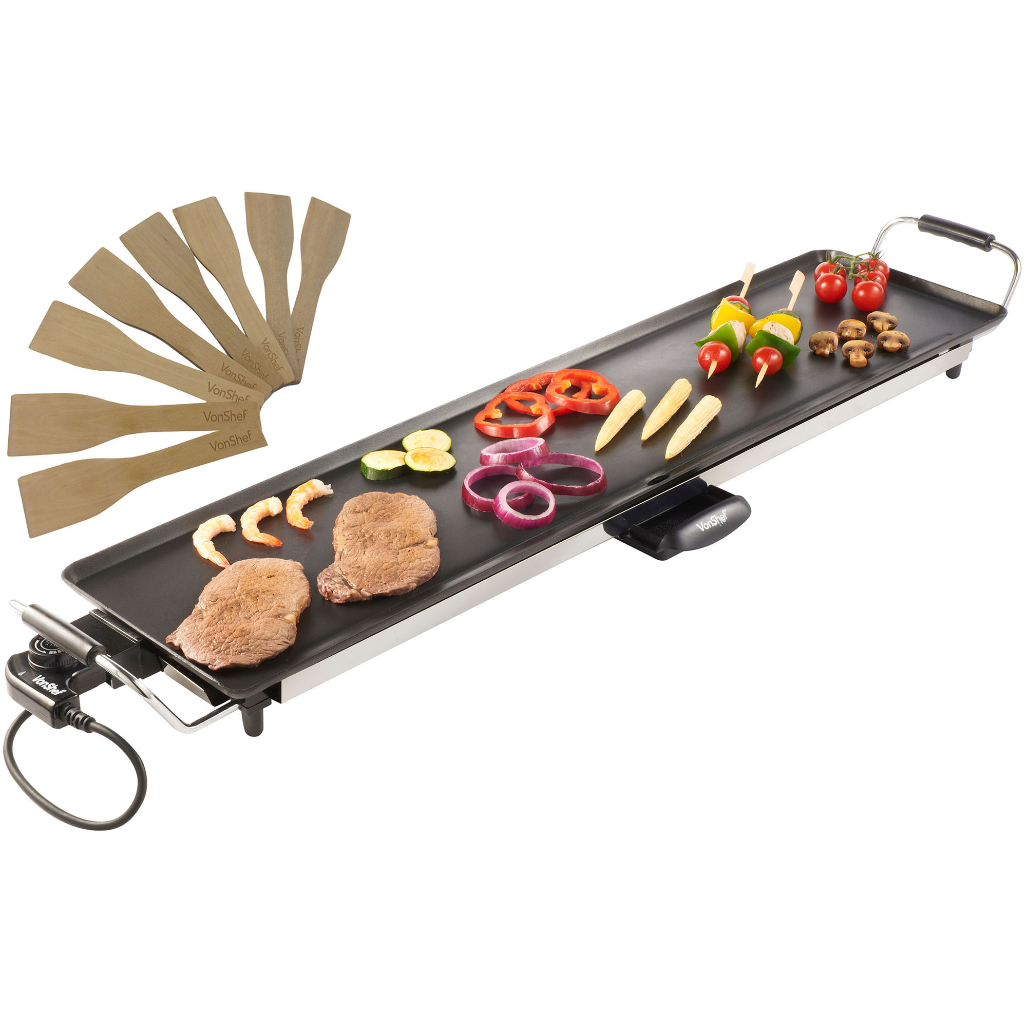 VonShef Electric XXL Teppanyaki Table Top Grill Griddle Plate BBQ