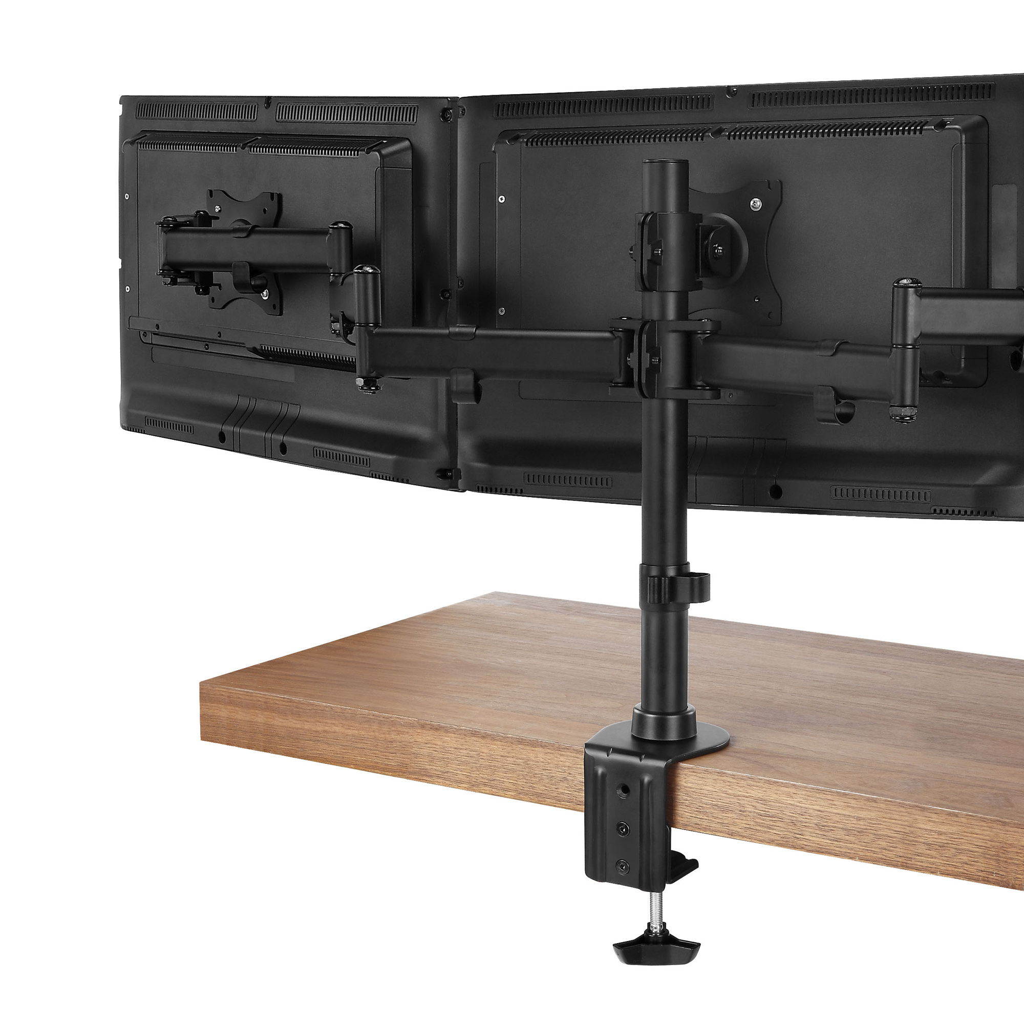 VonHaus Triple Monitor Mount: Three Arm Desk Clamp Stand ...