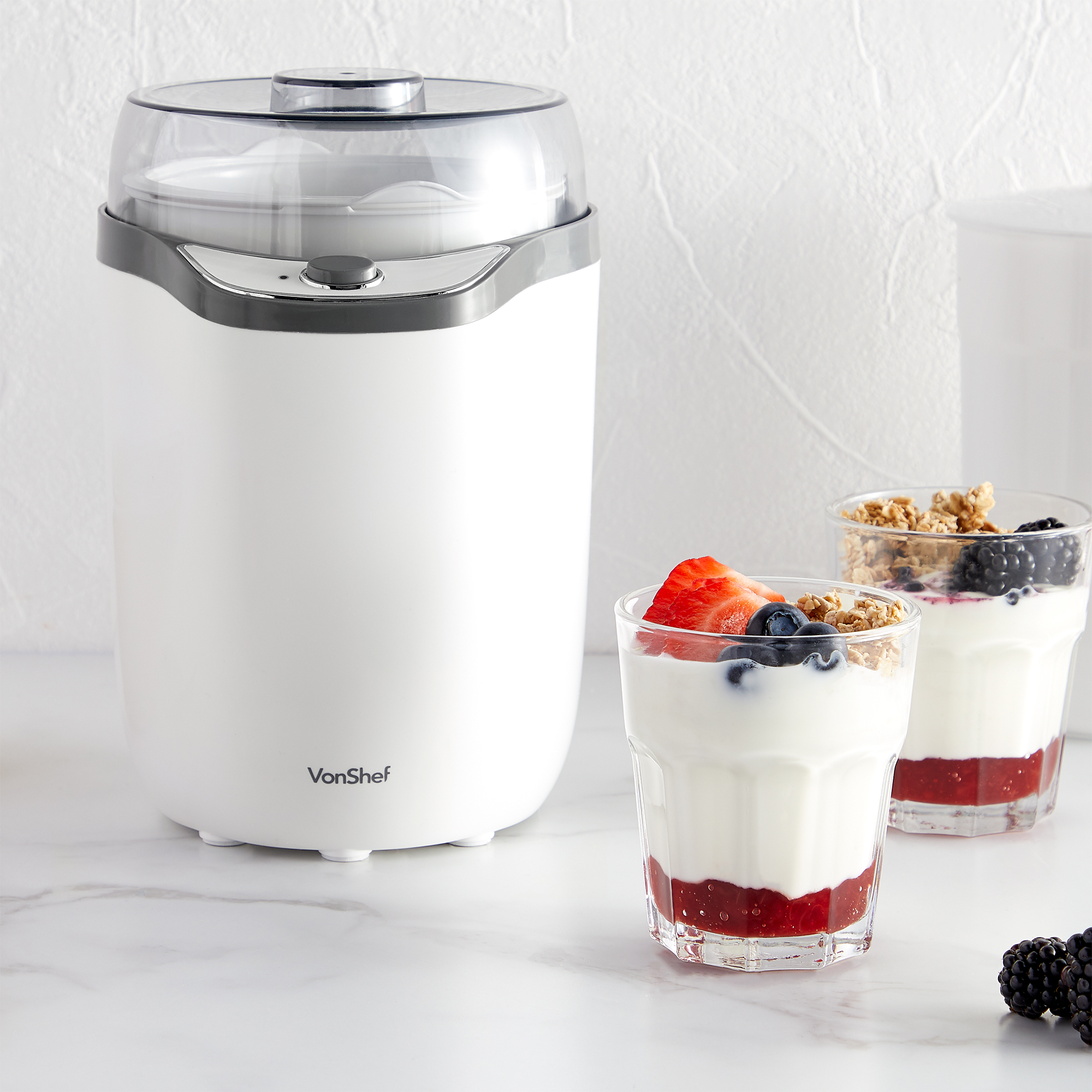 VonShef Yoghurt Maker Machine for Normal and Greek Yoghurt Containers