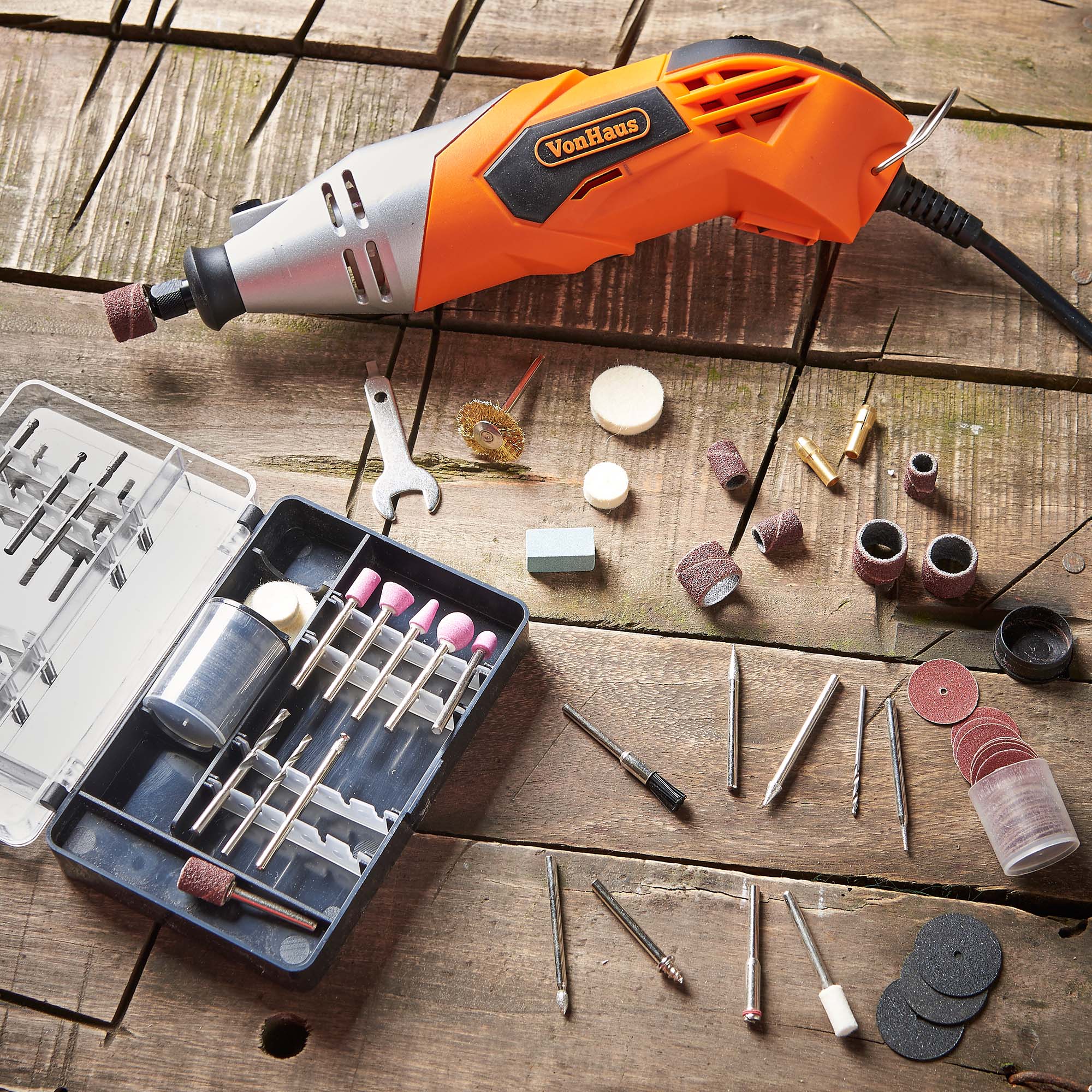 VonHaus Rotary Multi tool 170W with Variable Speed & 120pc Accessory