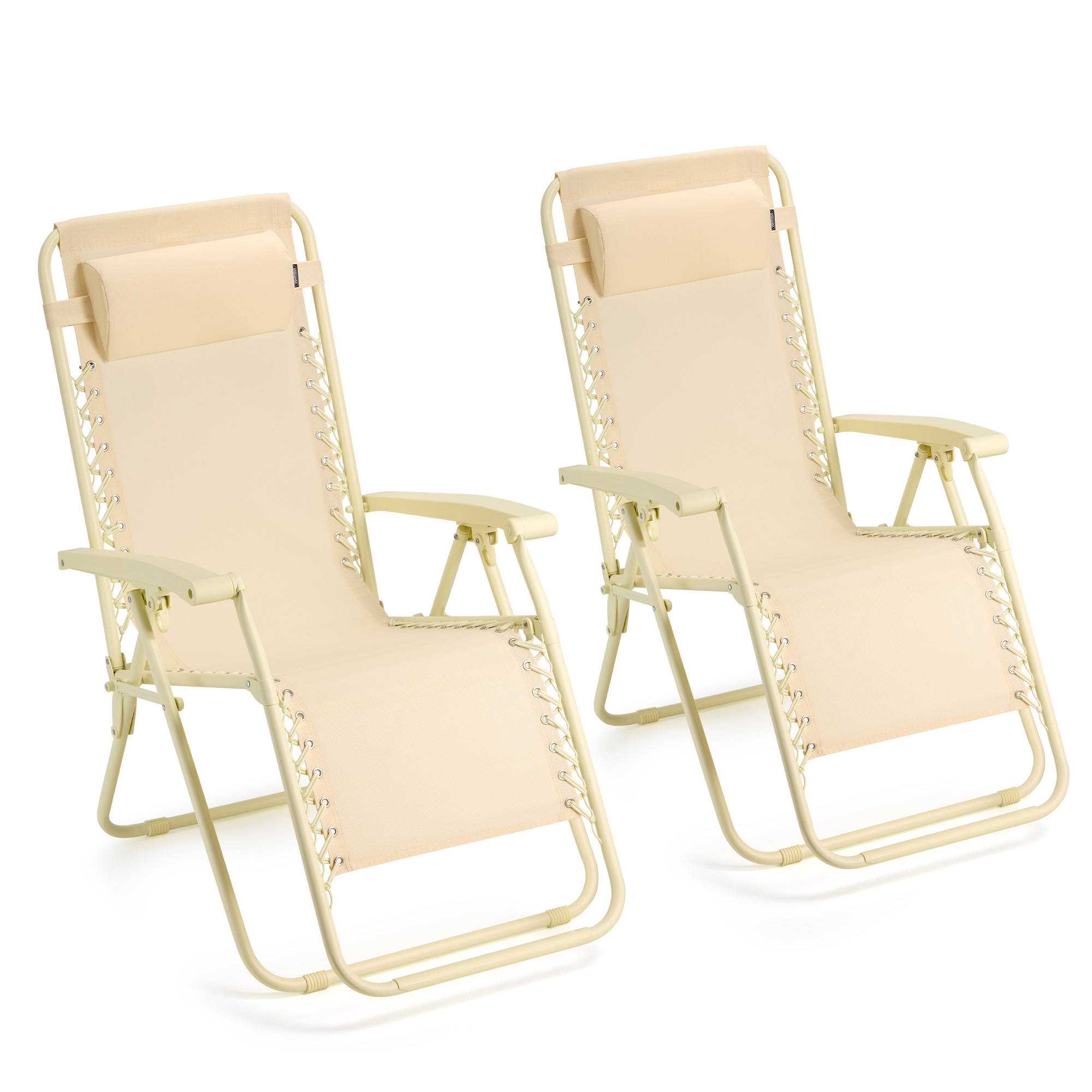 Vonhaus Verona Yellow Zero Gravity Chairs Set of 2