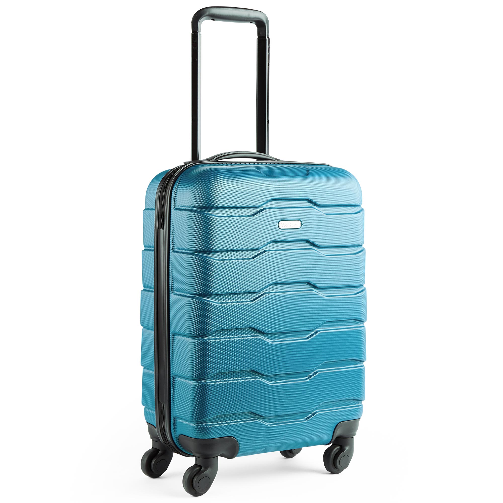 VonHaus ABS Teal Cabin Bag Hard Shell Carry on Hand Luggage Suitcase with Integrated Lock