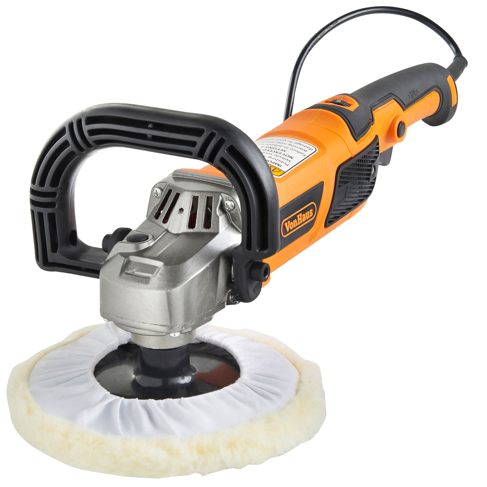 VonHaus Car Polisher Rotary Sander / Polishing Machine Set 1200W