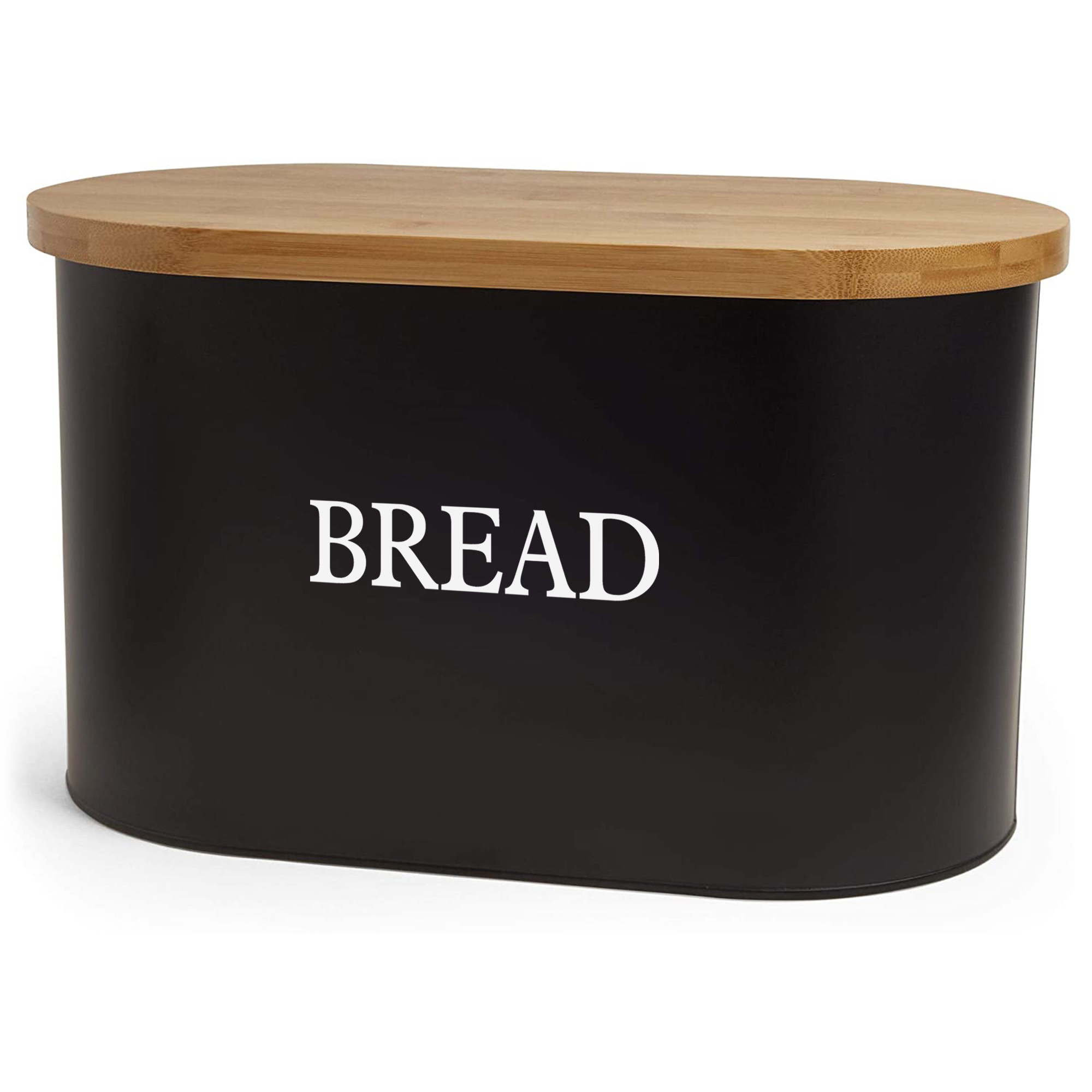 VonShef Bread Bin with Bamboo Lid/Chopping Board