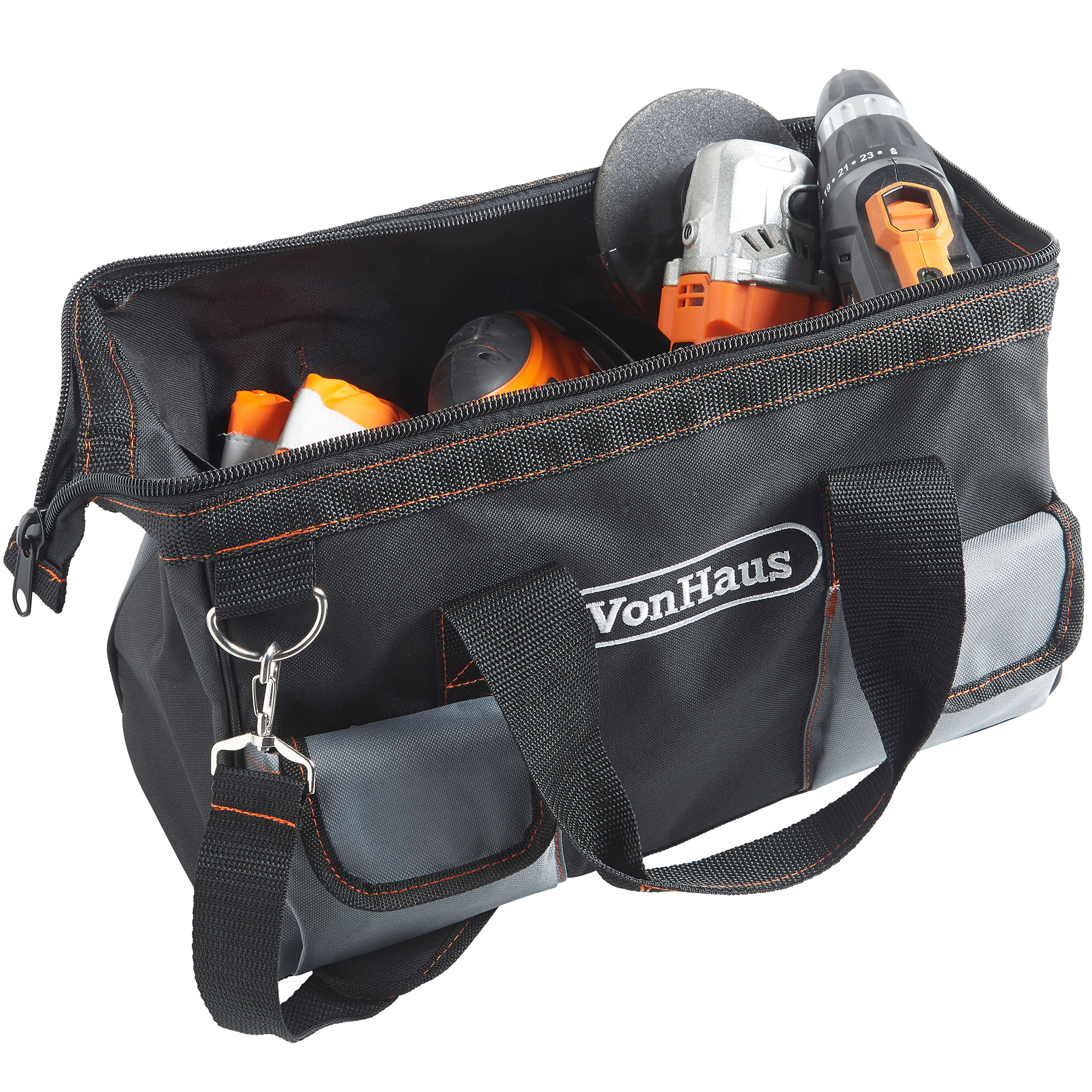 VonHaus Tool Storage Carry Bag Organiser with Shoulder Strap & Zip Fastener 5060192529432 eBay