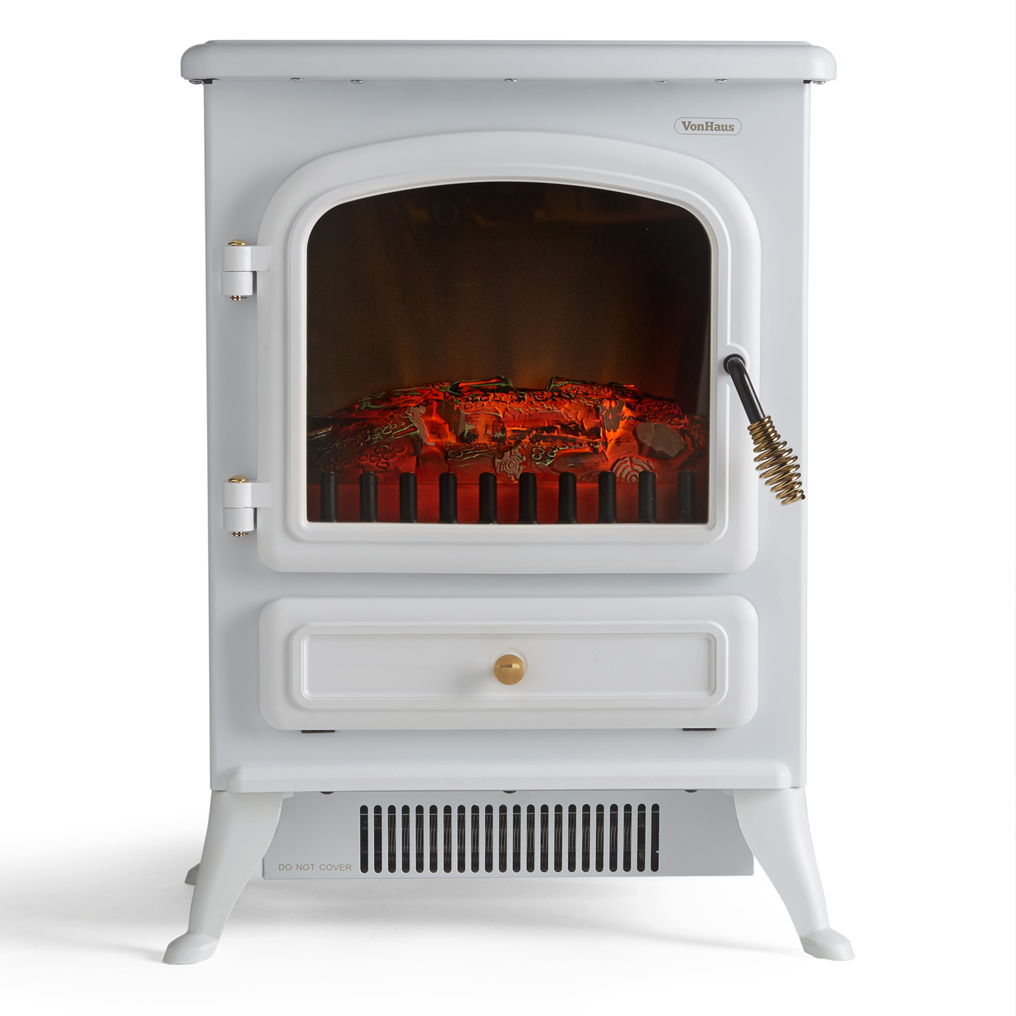 VonHaus 1850W Portable Electric Stove Heater Log Burning Effect