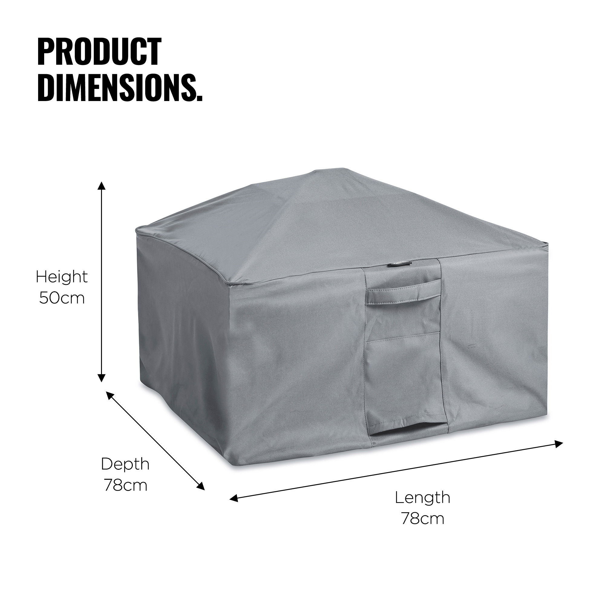 Vonhaus Waterproof Garden Square Firepit Cover Premium Heavy