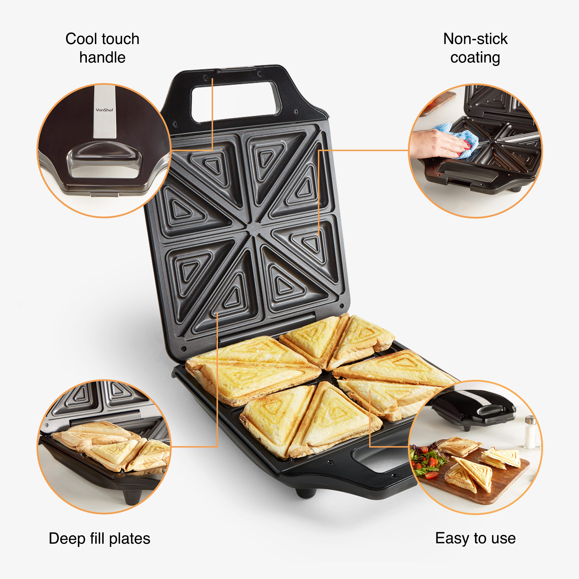 vonshef-2-slice-panini-toasted-sandwich-toastie-maker-grill-1500w