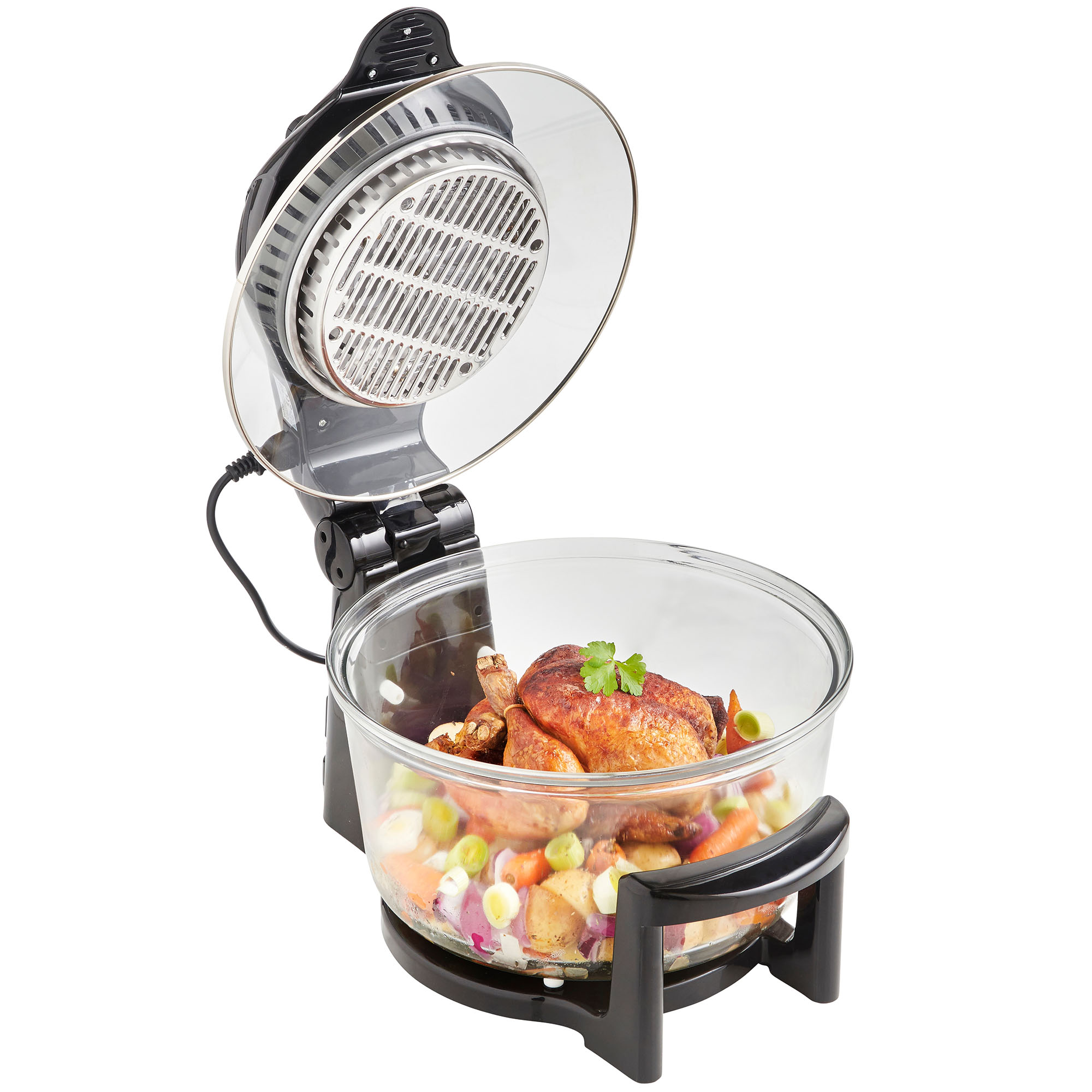 VonShef Premium 12L Hinged Lid Halogen Convection Oven Cooker & Extender Ring 5060192522013 eBay