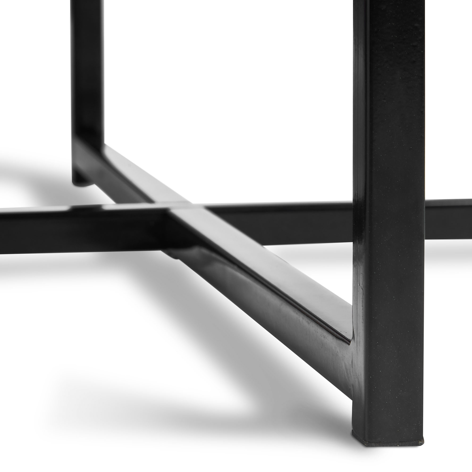 VonHaus Concrete-Look Round Coffee Table Modern Lightweight Contemporary Style VonHaus Concrete-Look Coffee Table – Contemporary Style with Lightweight Metal-Effect Legs