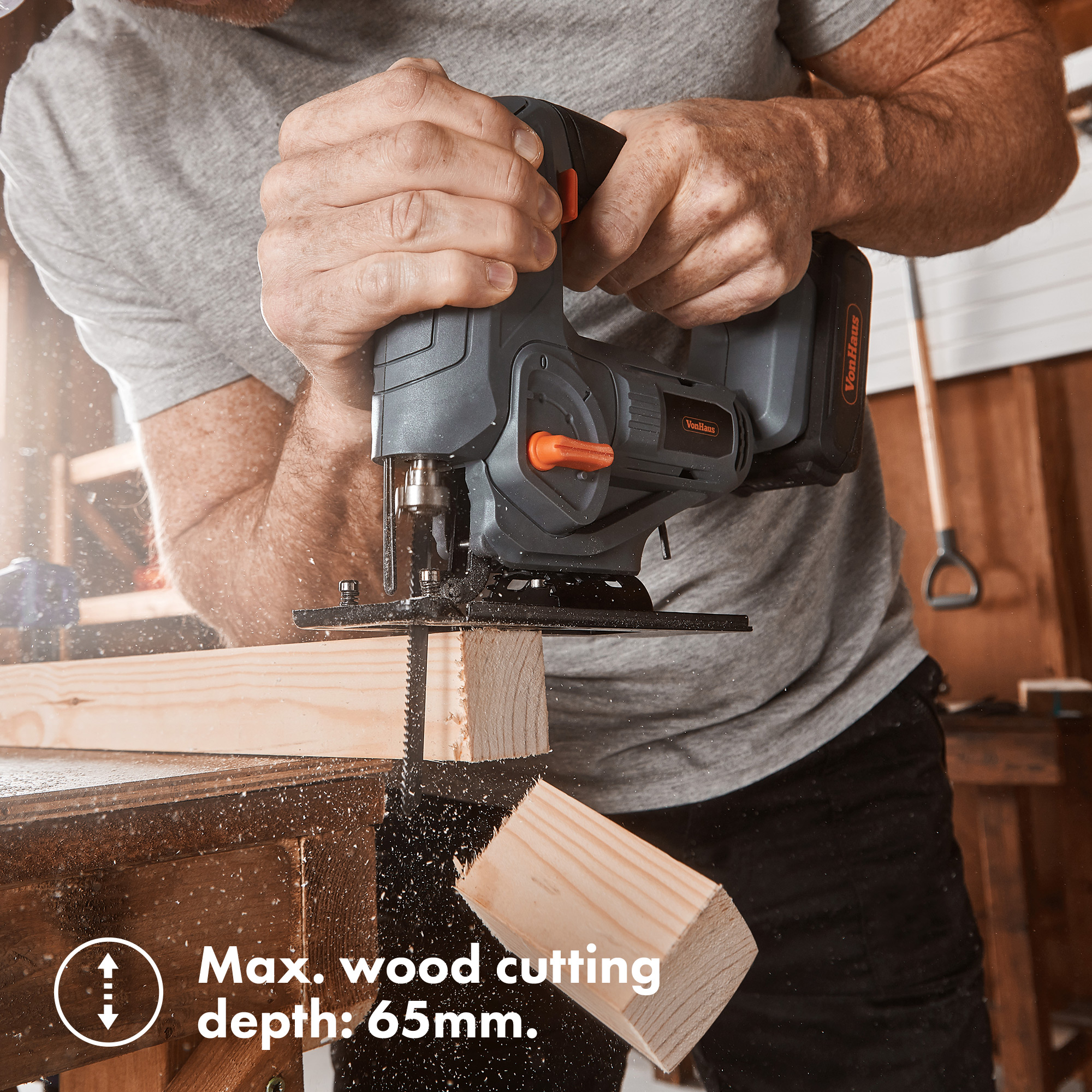 VonHaus 18V Cordless Jigsaw ESeries Battery and Charger Included