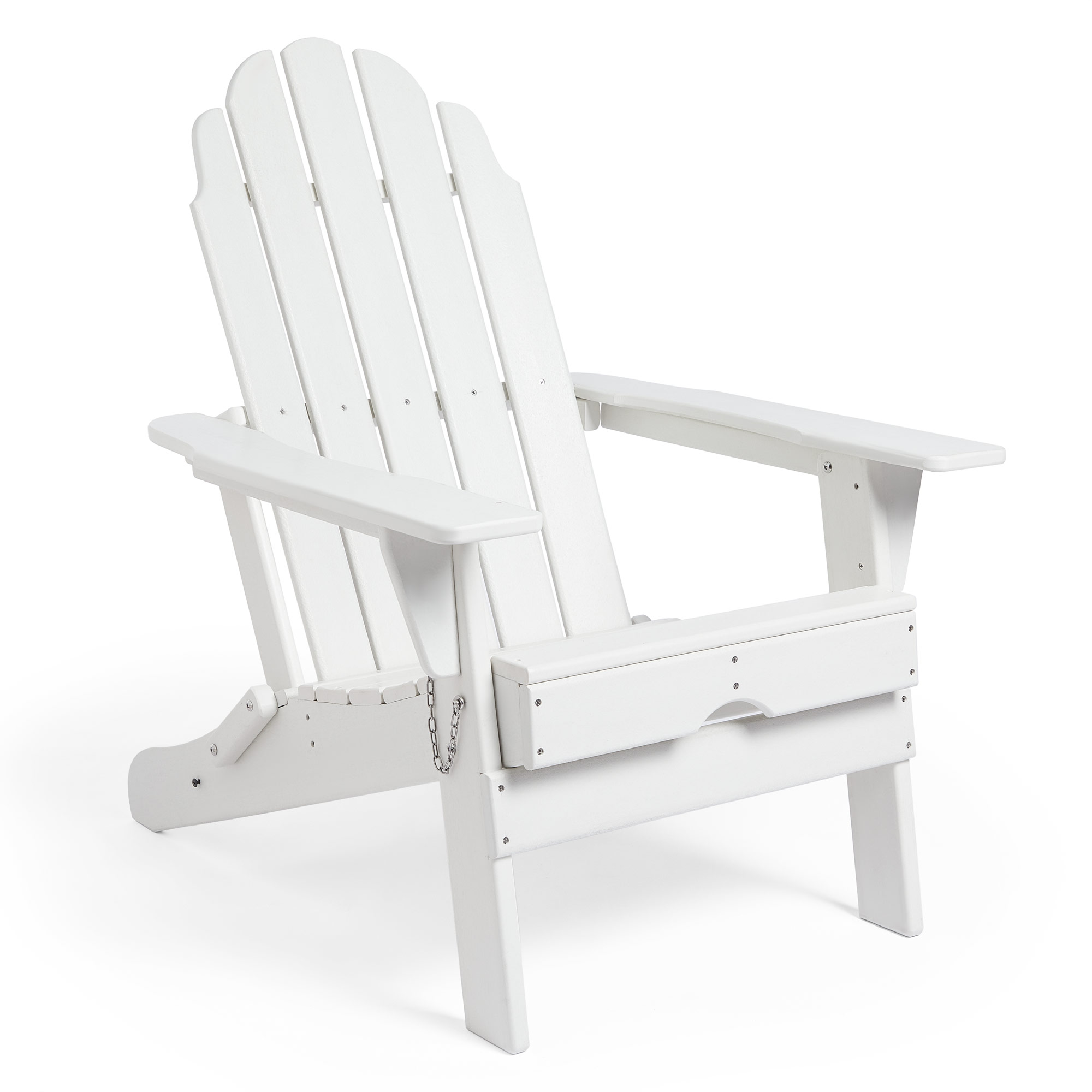VonHaus White Folding Adirondack Chair