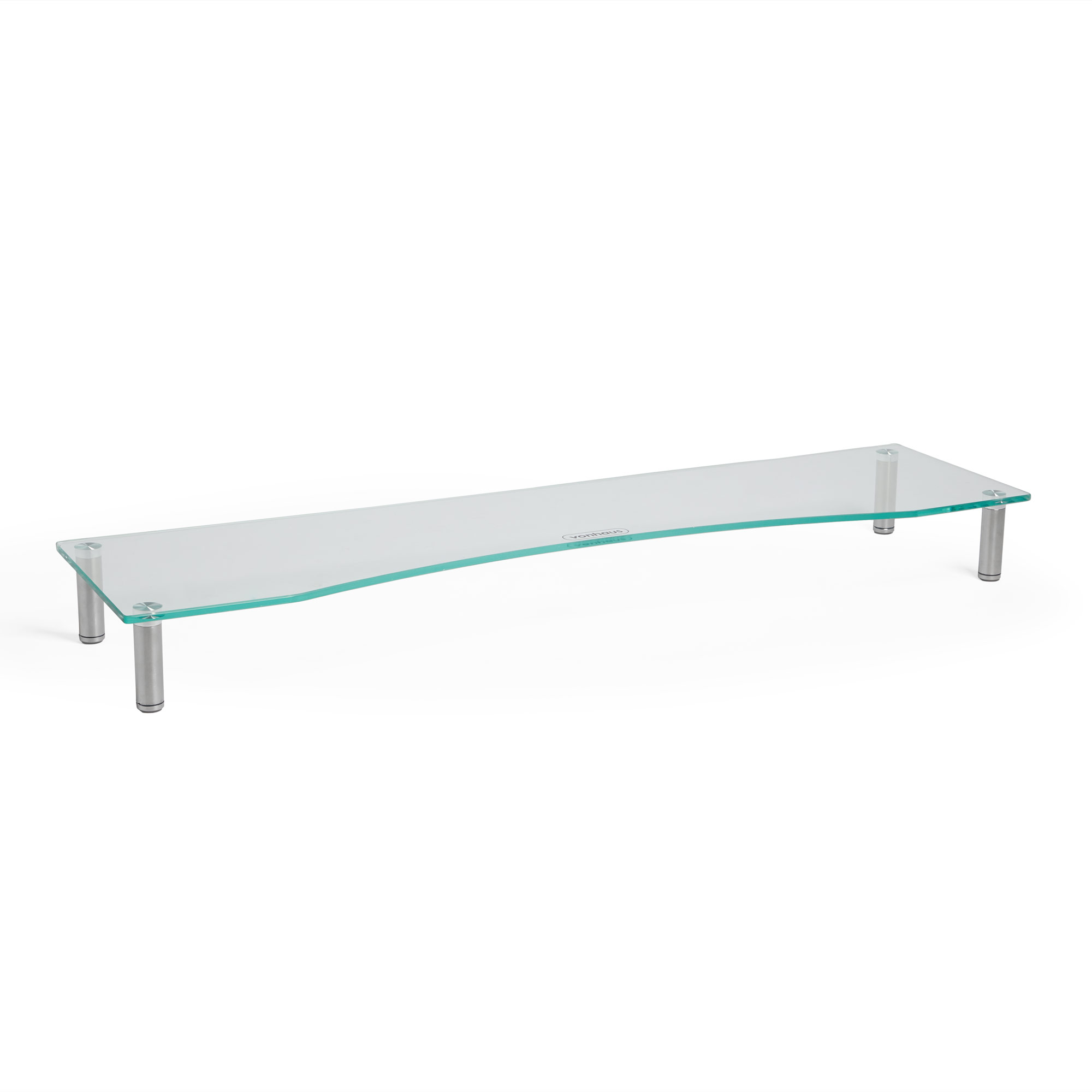VonHaus Glass Monitor Stand X Large Height Adjustable Screen Riser