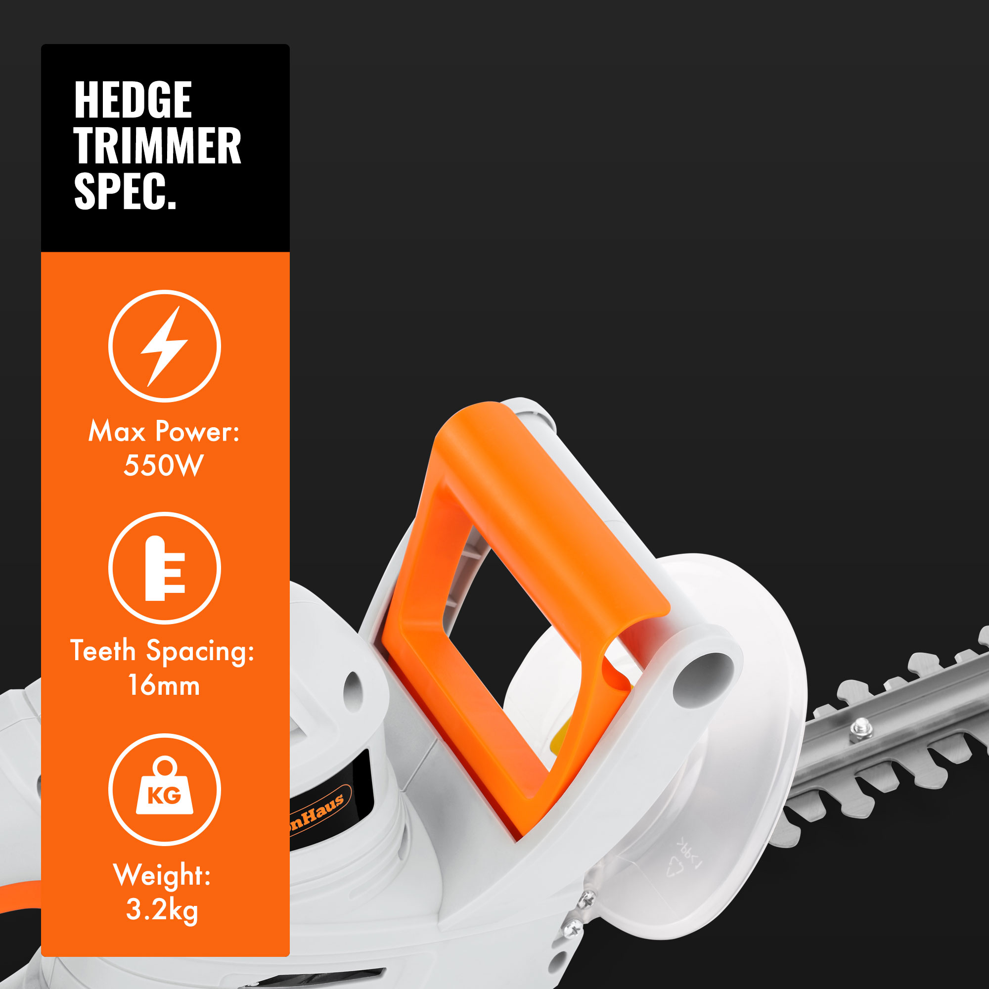 vonhaus 550w electric hedge trimmer