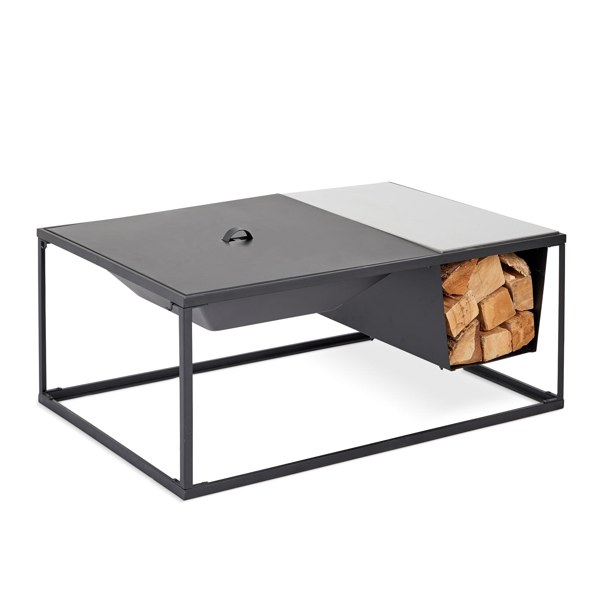 VonHaus 3 in 1 Fire Pit, Table & BBQ - Freestanding Patio ...