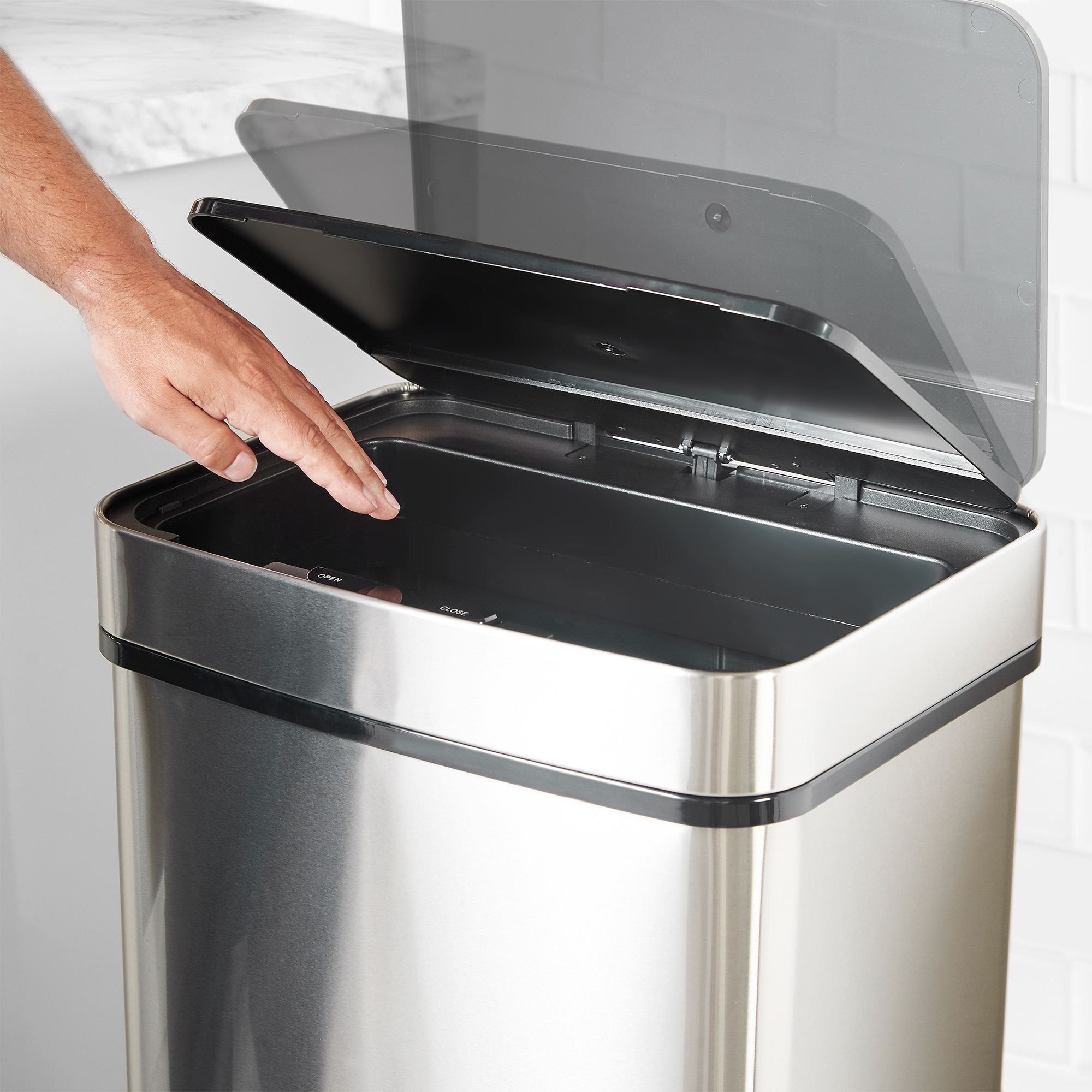 VonHaus 72L 3 Compartment Recycling Sensor Bin | Hands-Free Automatic ...