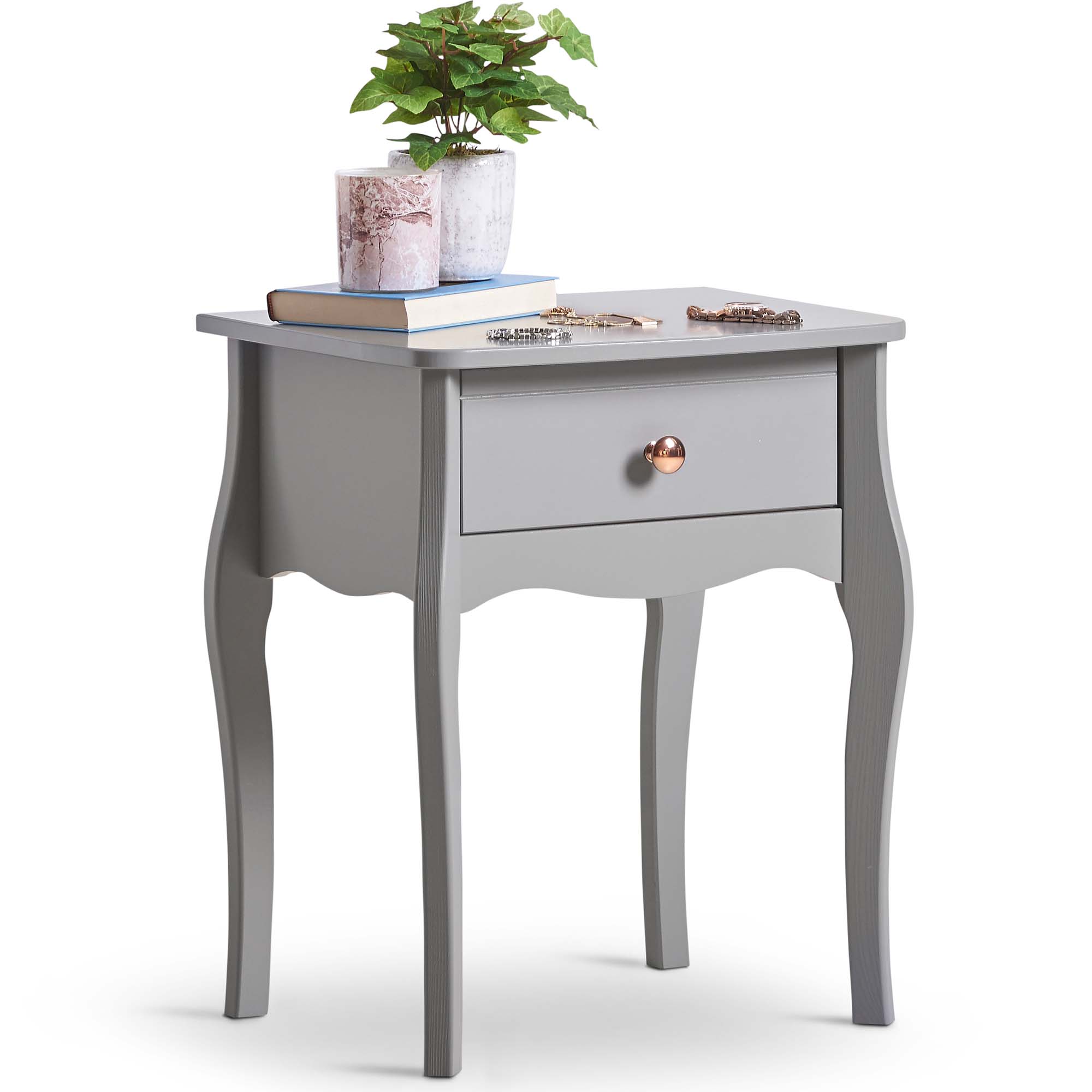 BTFY Grey Bedside Table