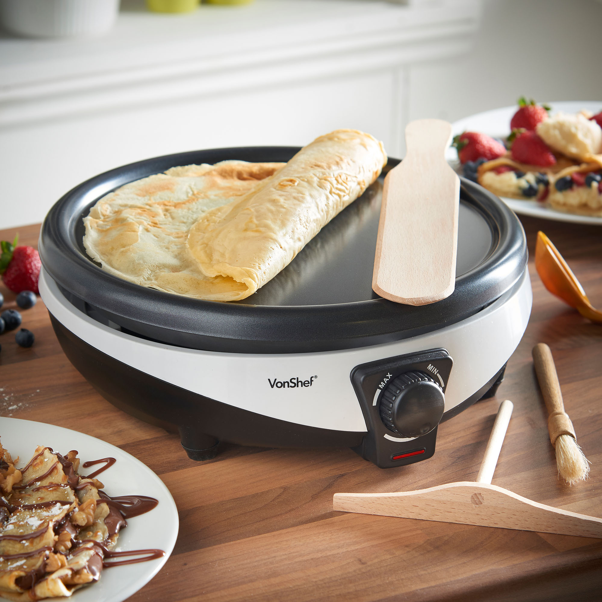 VonShef Pancake Maker Crepe Pan Electric NonStick Machine 1000W Accessories 5060192522259 eBay