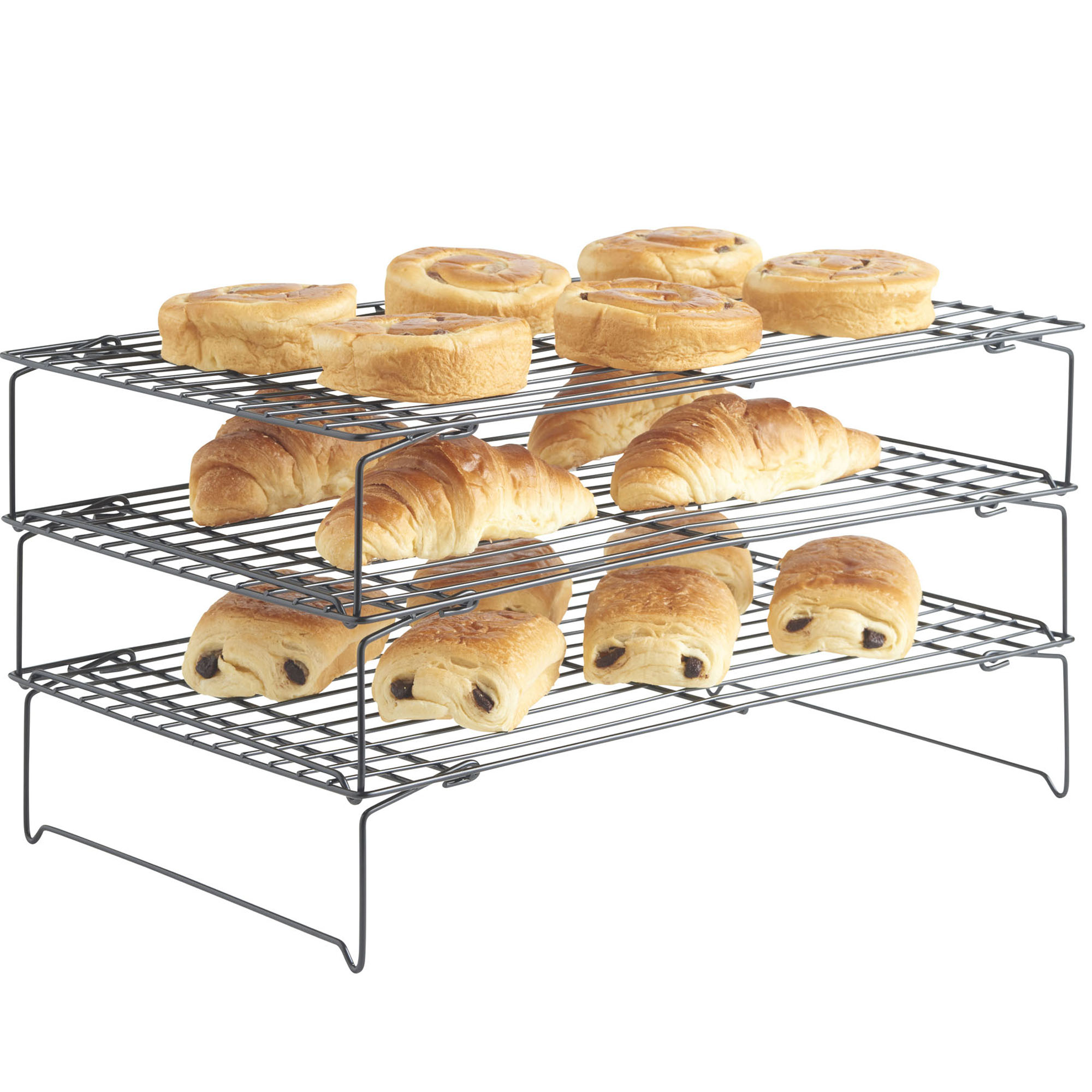 VonShef 3 Tier Stackable Metal Wire Cooling Rack Tray Baking 39.5cm x
