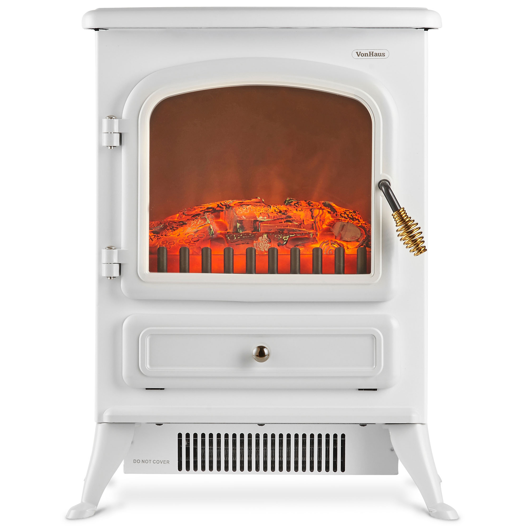 VonHaus 1850W Portable Electric Stove Heater Log Burning Effect