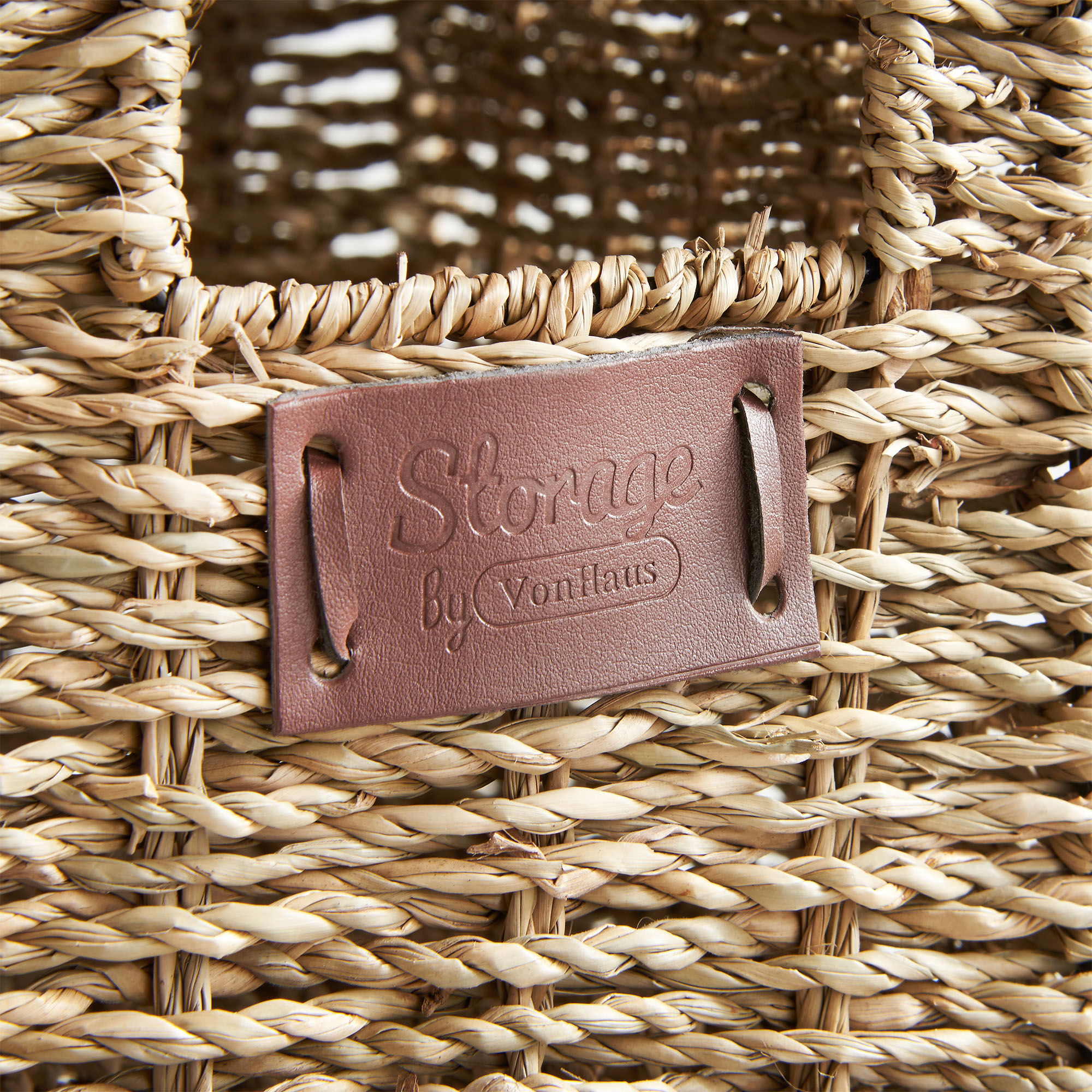 VonHaus 4 Tier Seagrass Wicker Basket Storage Unit Organiser With Drawers 5060192526059 eBay